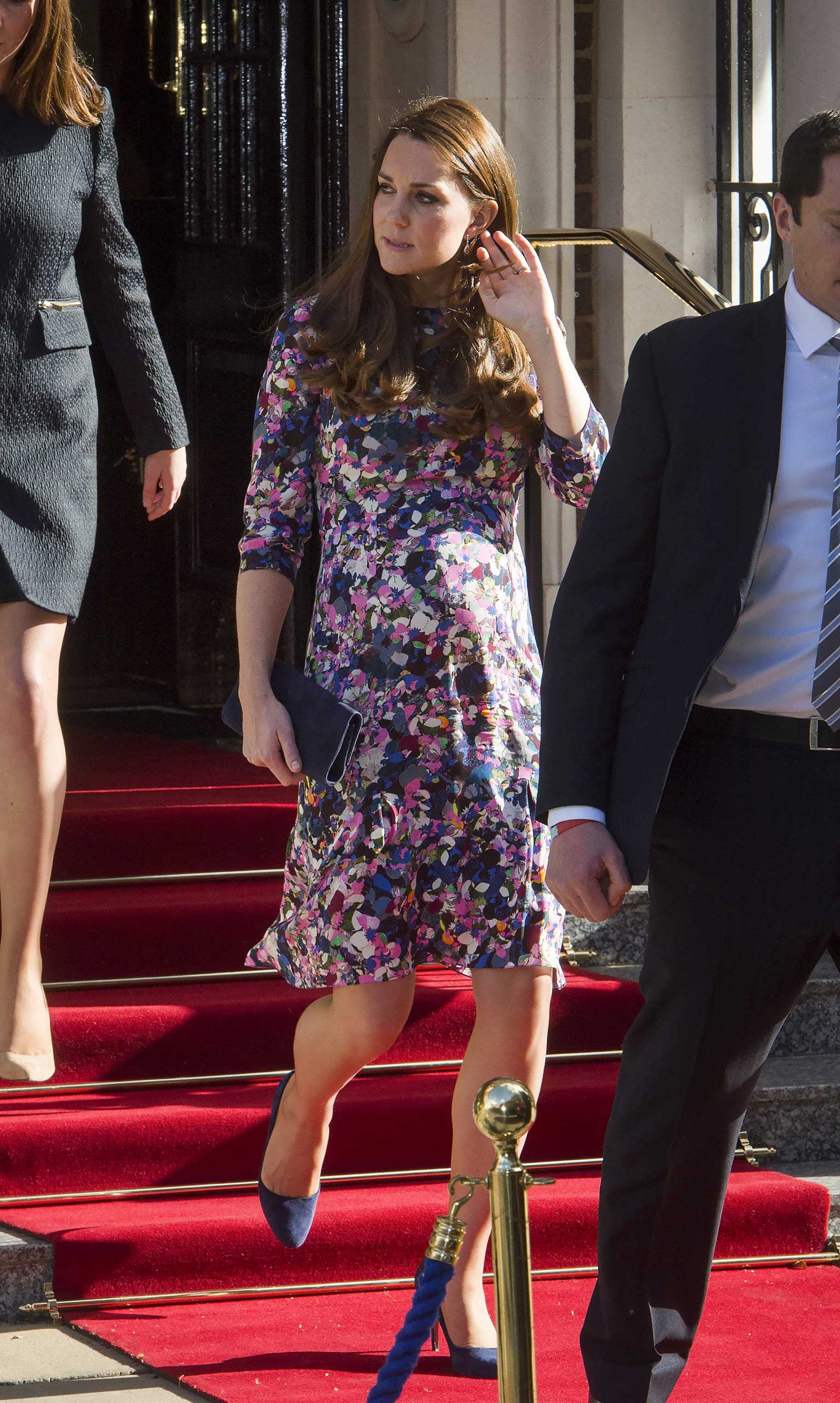 Catherine Duchess of Cambridge leaves The Goring Hotel in Victoria, London on March 2, 2015.