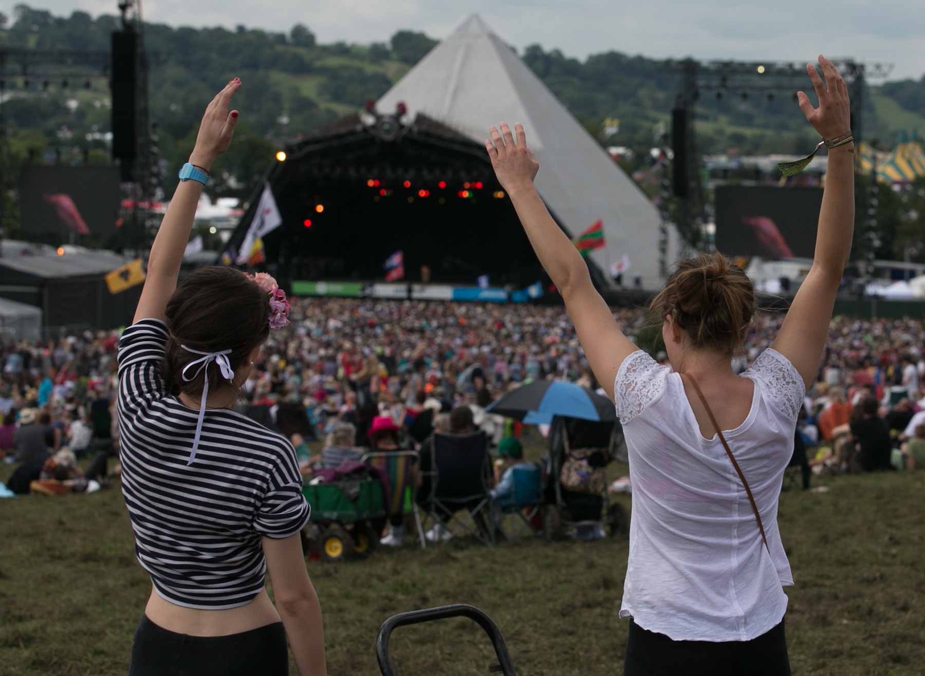 Festival goers at the 2014 Glastonbury Festival on June 29, 2014 in Glastonbury, England. (Matt Cardy—Getty Images)