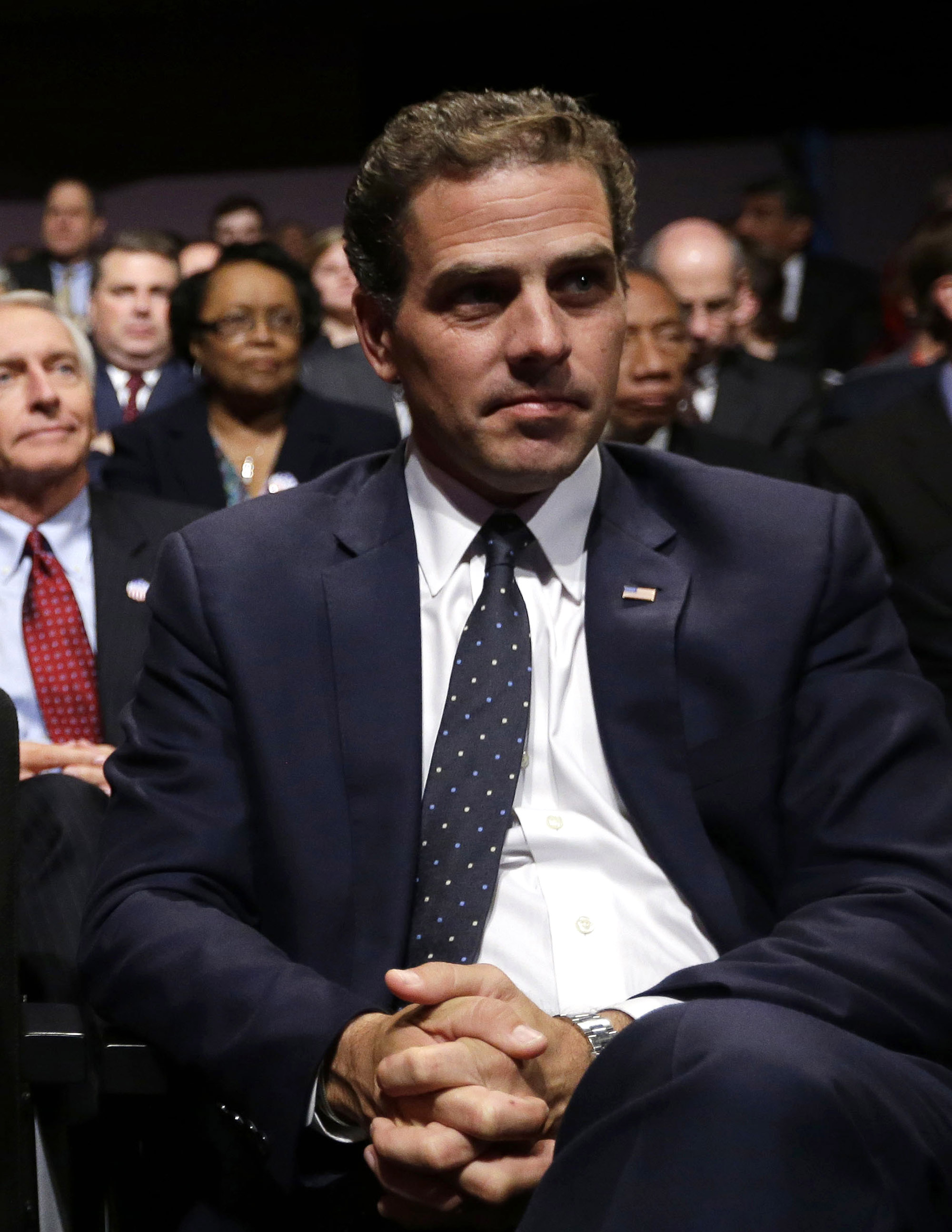 Hunter Biden waits for the start of the his father's, Vice President Joe Biden's, debate at Centre College in Danville, Ky. on Oct. 11, 2012. (Pablo Martinez Monsivais—AP)