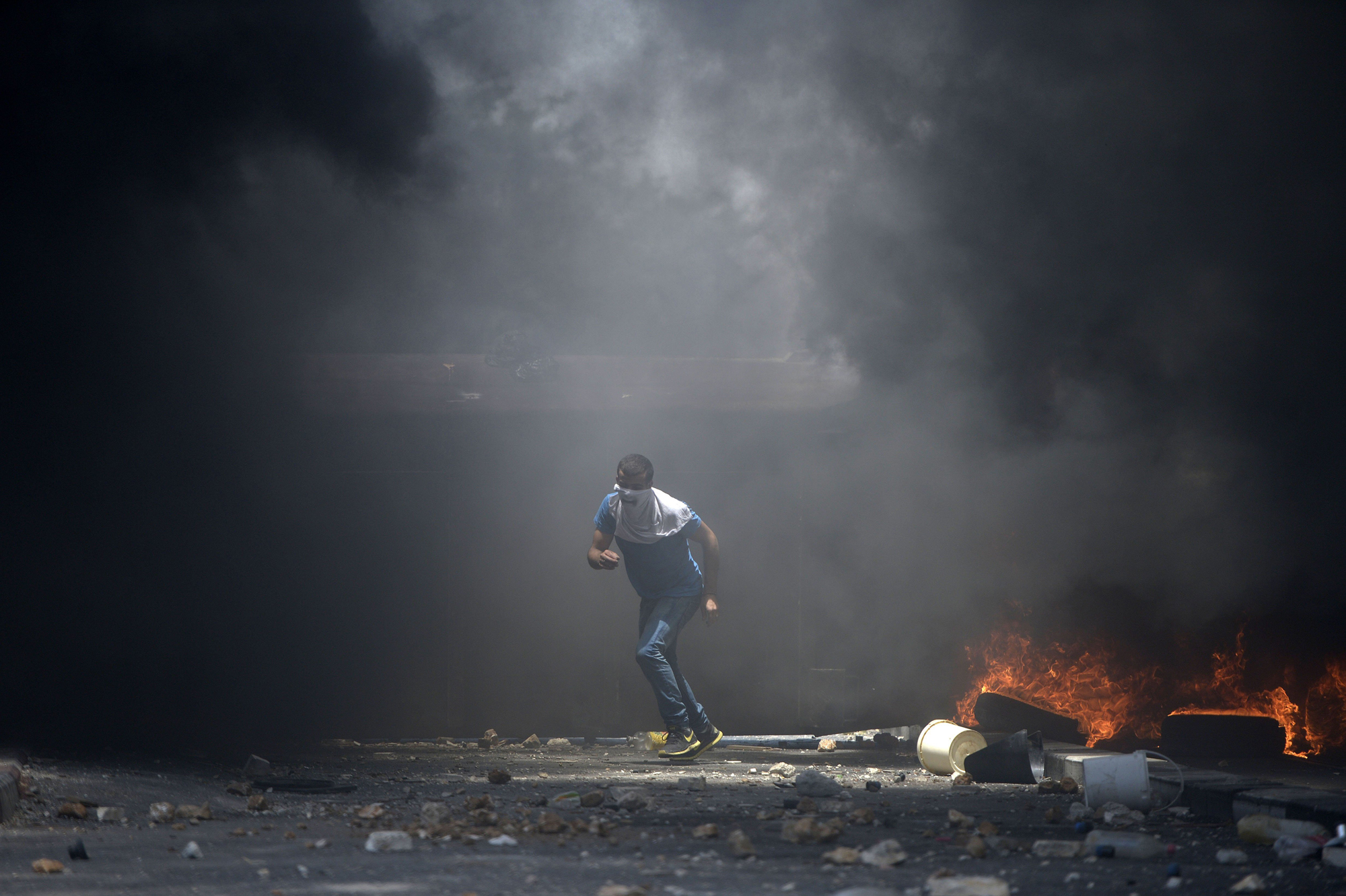 Clashes in the Shuafat suburb of Jerusalem, July 2.