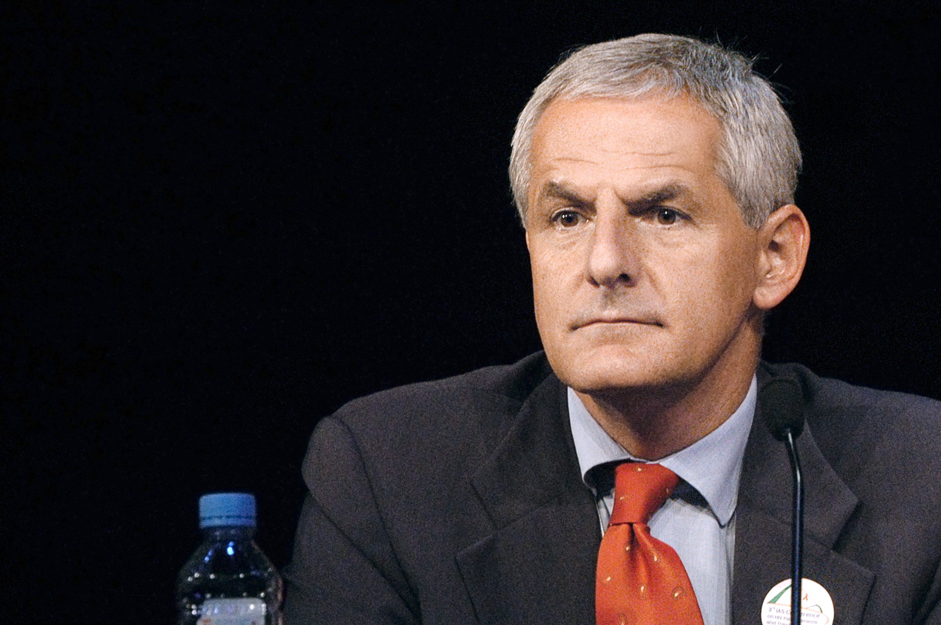 Leading AIDS researcher Joep Lange during a conference on AIDS in Paris on  July 14, 2003 . (Jean Ayissi—AFP/Getty Images)