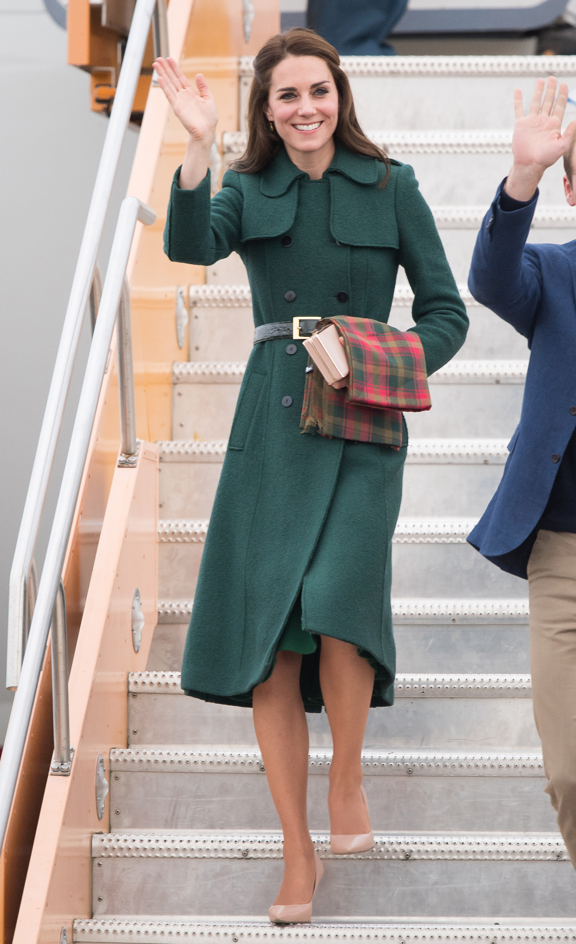 Catherine, Duchess of Cambridge, arrives at Whitehorse Airport in Canada on Sept. 27, 2016.