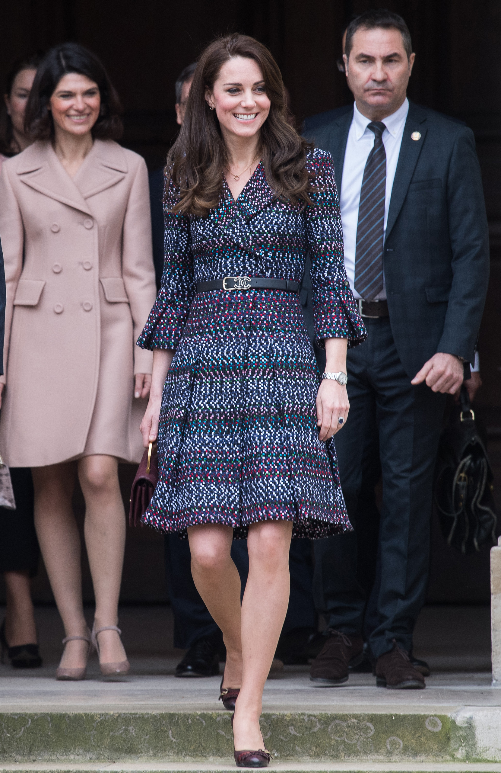 Catherine, Duchess of Cambridge, visits the Invalides during a two-day trip to Paris on March 18, 2017.