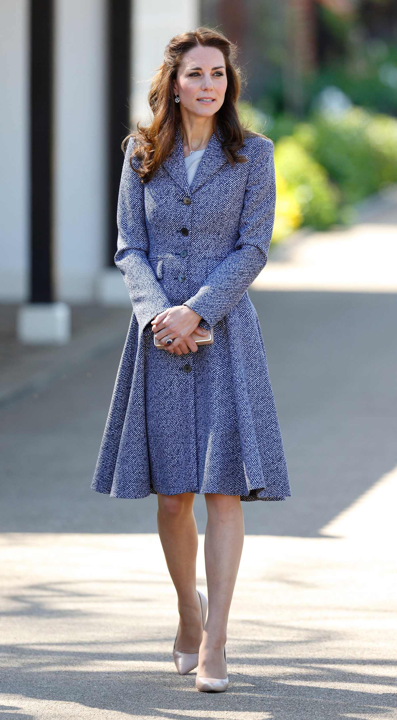 Catherine, Duchess of Cambridge arrives to open the Magic Garden at Hampton Court Palace in London on May 4, 2016.