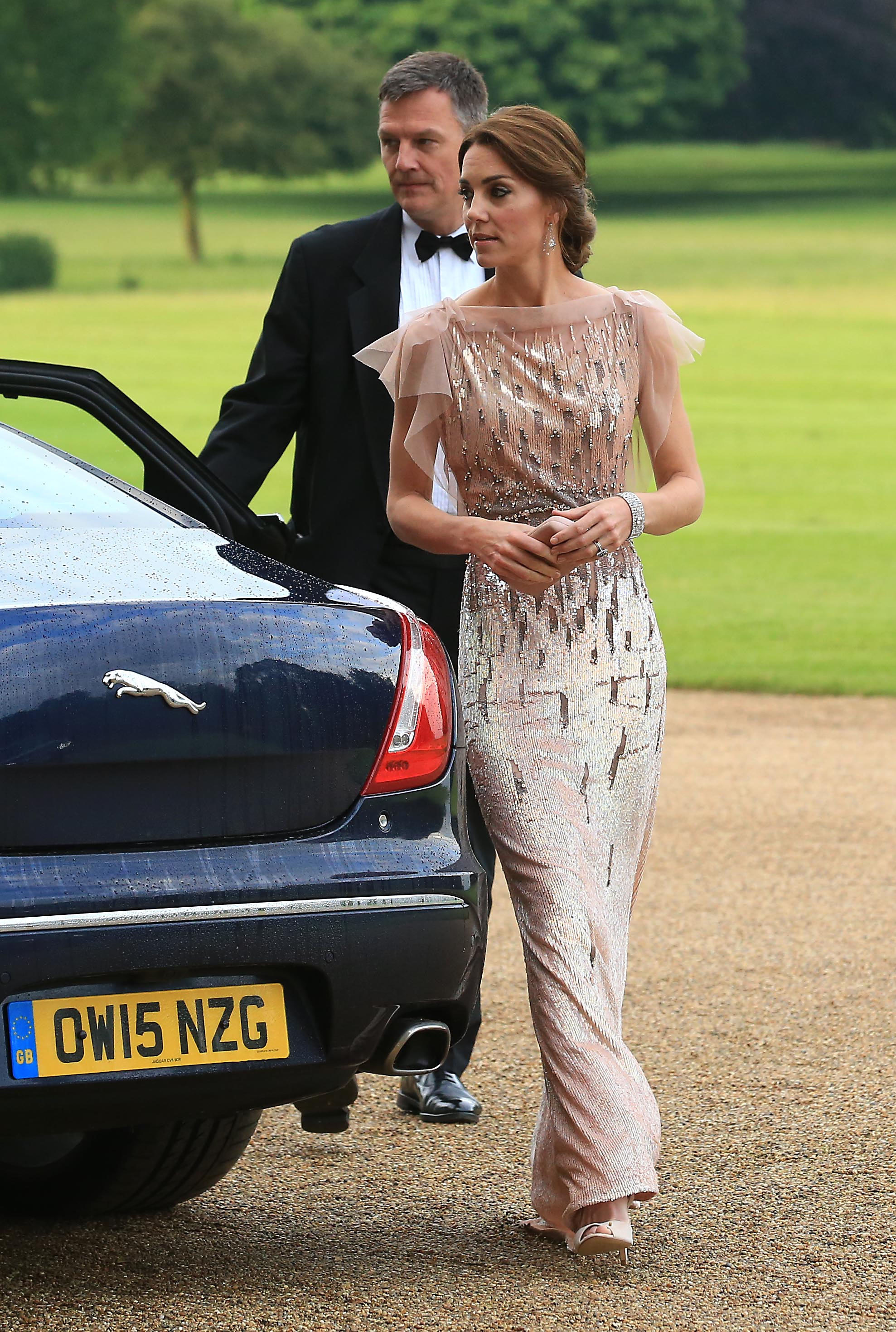 Catherine, Duchess of Cambridge, attends a gala dinner in support of East Anglia's Children's Hospices' nook appeal at Houghton Hall in King's Lynn, England, on June 22, 2016.