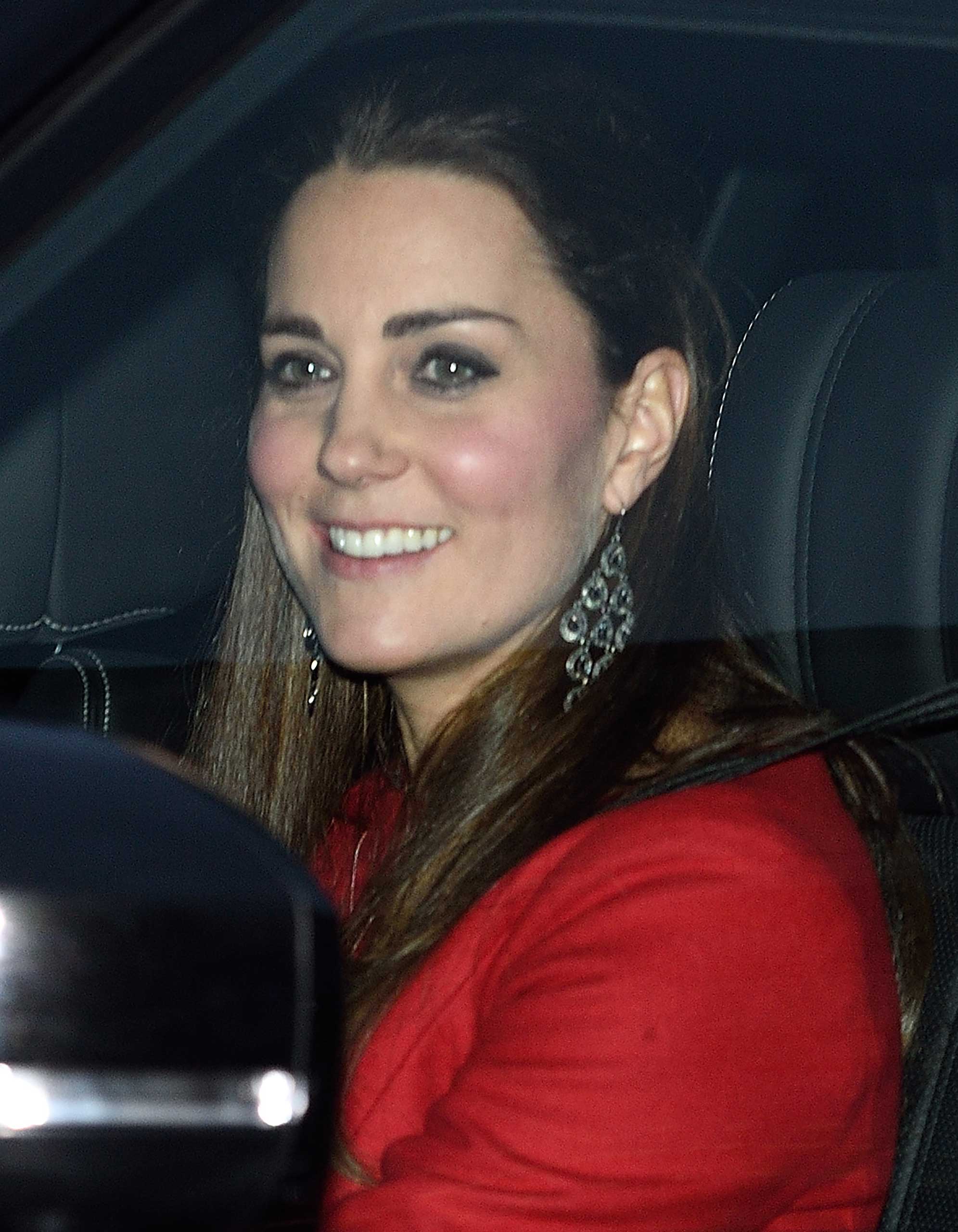 The Duke and Duchess of Cambridge depart from the Buckingham Palace Pre-Christmas Lunch