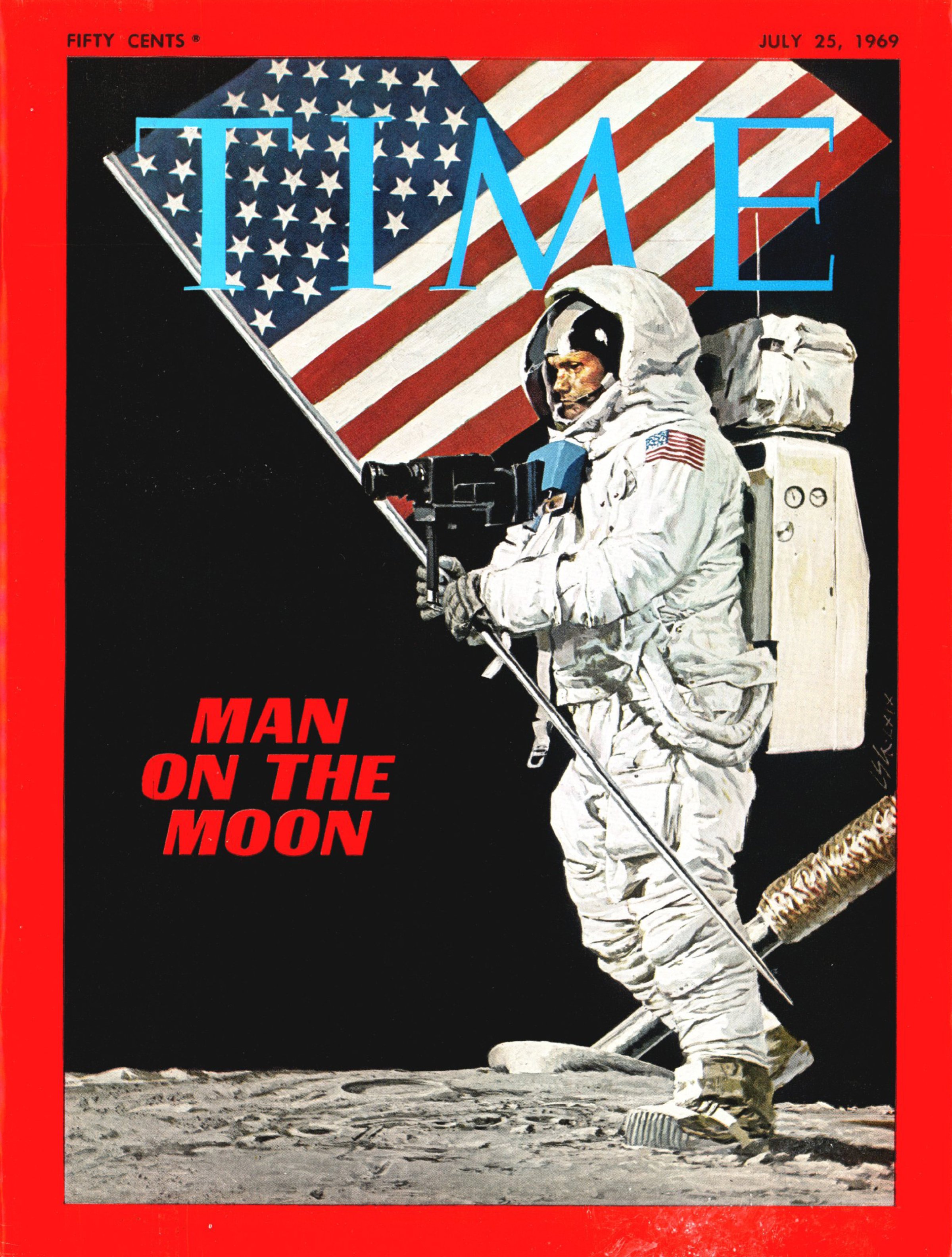 The cover of Time Magazine on July 25, 1969