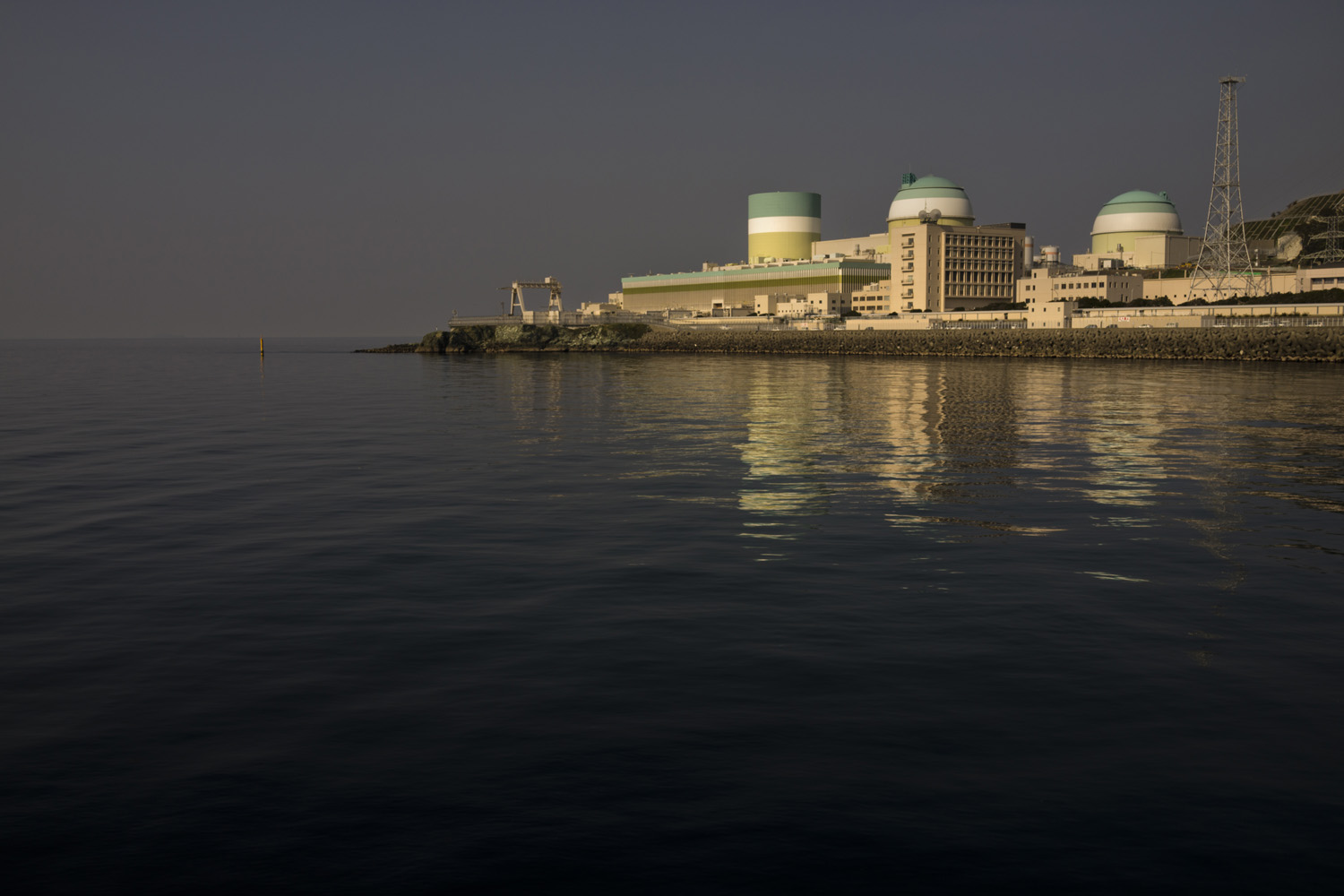 Japan, Ikata, 2014. Ikata Nuclear Power Station by Shikoku Electric Power Co., located on the southern coastline of Japan.