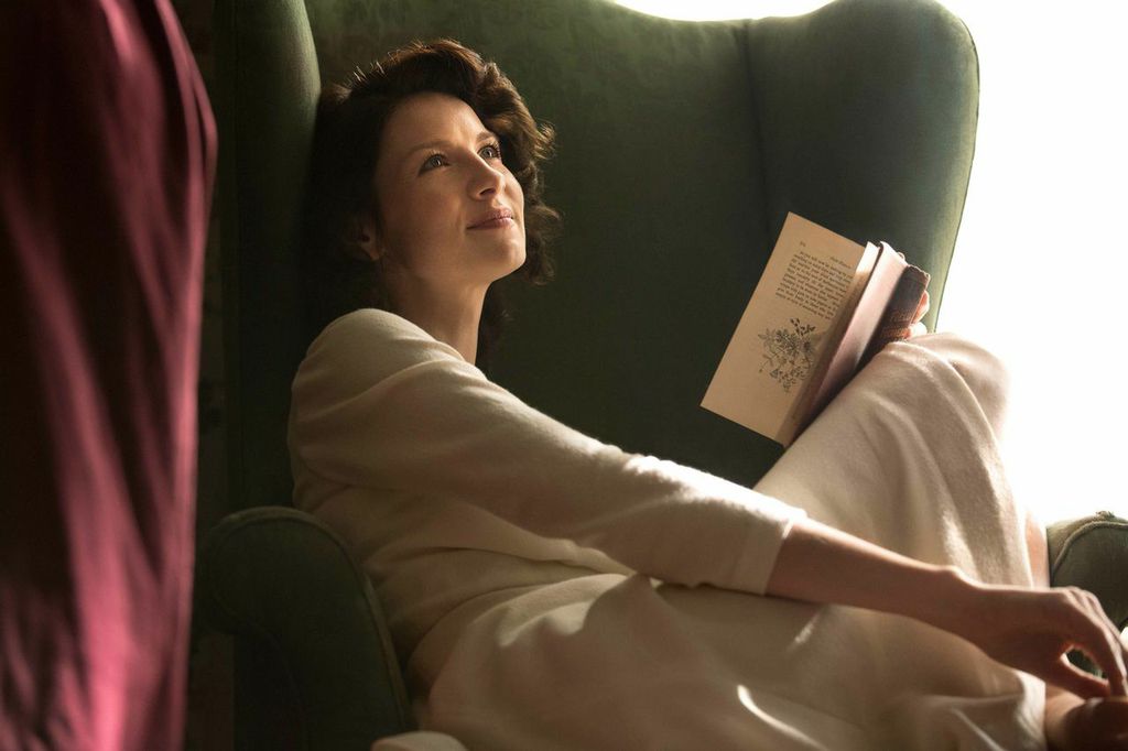 Caitriona Balfe as Claire Randall, transported from 1945 Scotland to 1743 Scotland in Outlander. (Starz)