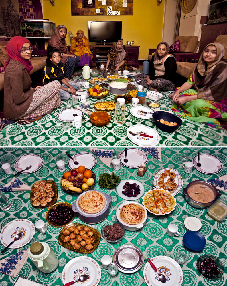 A Muslim family waits to break their fast in Nairobi on July 6, 2014.