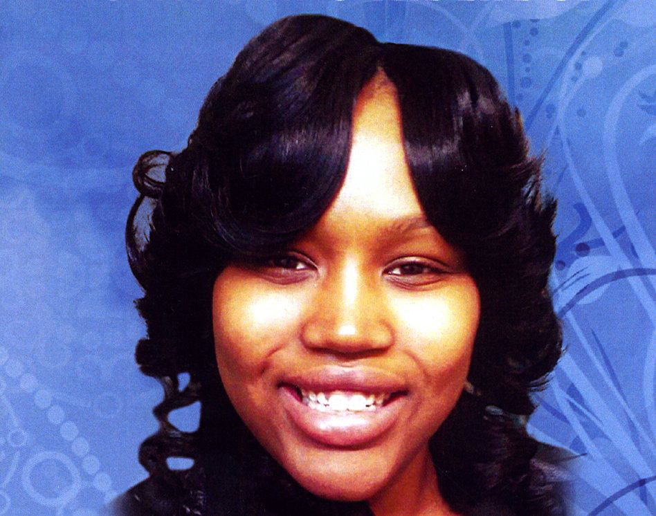 This undated file photo is the cover of a funeral program showing 19-year-old Renisha McBride from a service in Detroit. (AP)