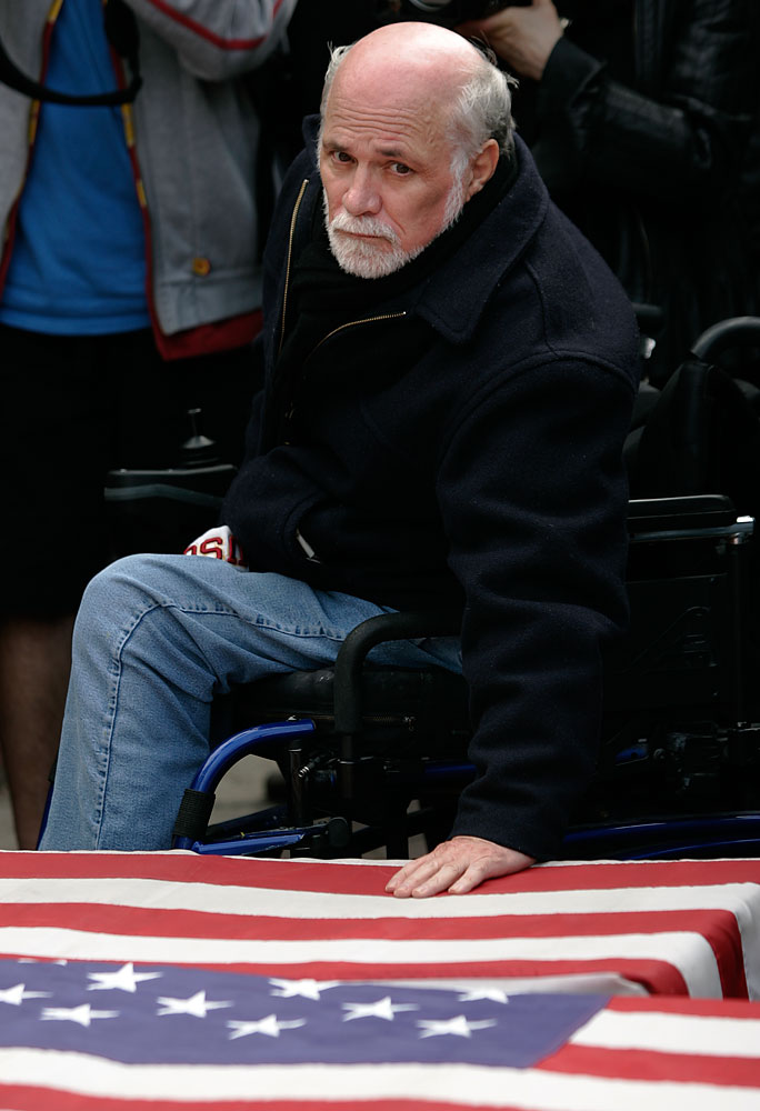 Ron Kovic (1946): joined the Marine Corps after graduating high school in 1964 and served several tours in Vietnam. After becoming paralyzed from the chest down, Kovic returned home and became a vocal anti-war activist. His 1976 memoir, Born on the Fourth of July, was made into an Oscar-winning movie by Oliver Stone starring Tom Cruise.
