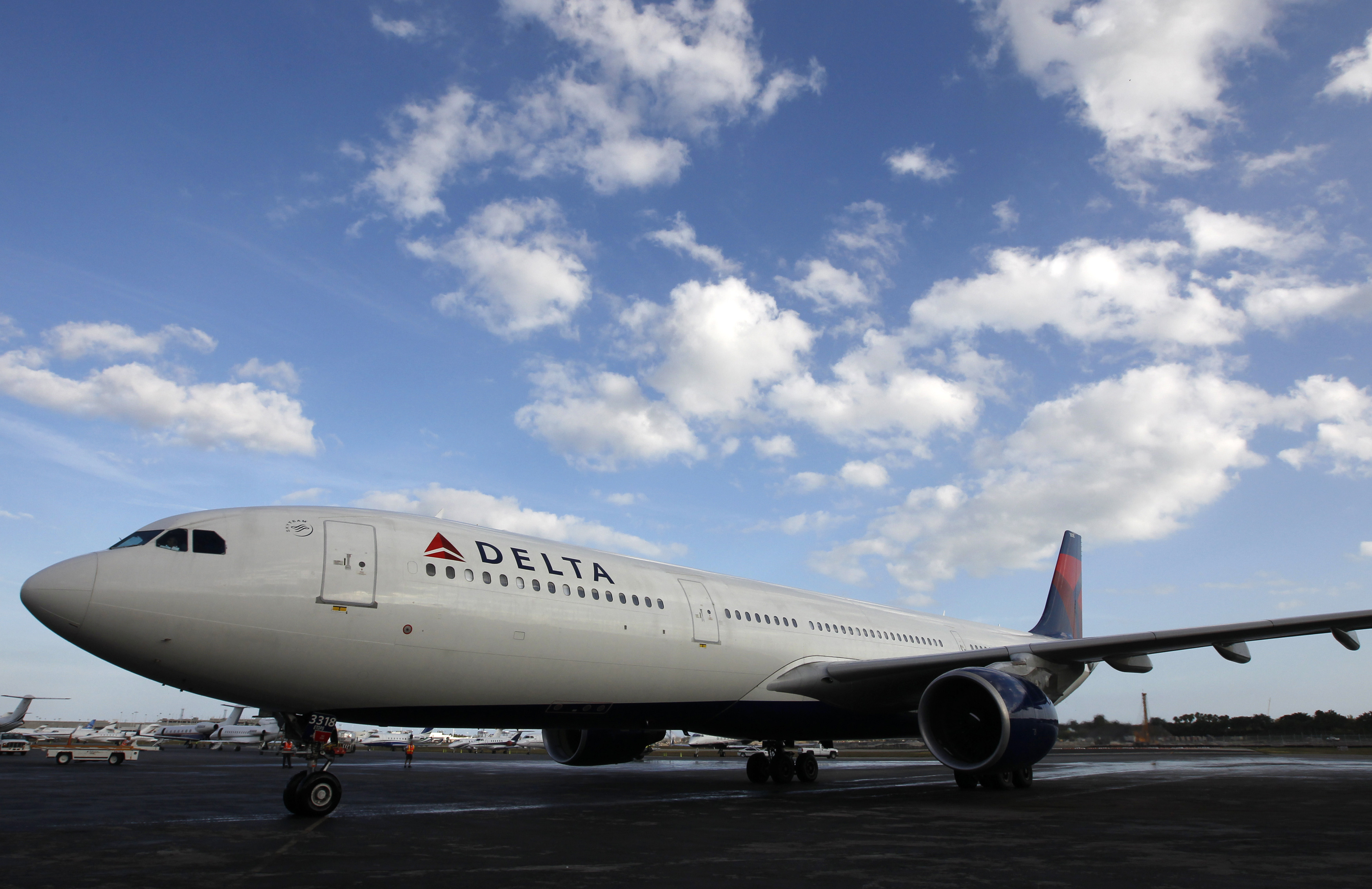The Delta Airlines Charter at the Ft. Lauderdale-Hollywood International Airport in Ft. Lauderdale, Florida on January 2, 2013. (Jeff Haynes—Reuters)