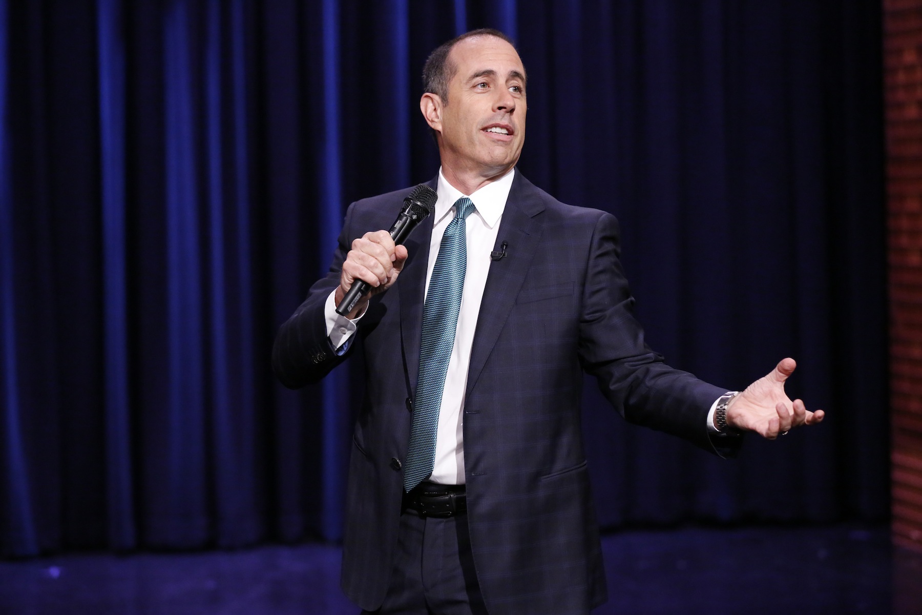 Jerry Seinfeld on The Tonight Show on Feb. 18, 2014 (Lloyd Bishop—NBC / Getty Images)