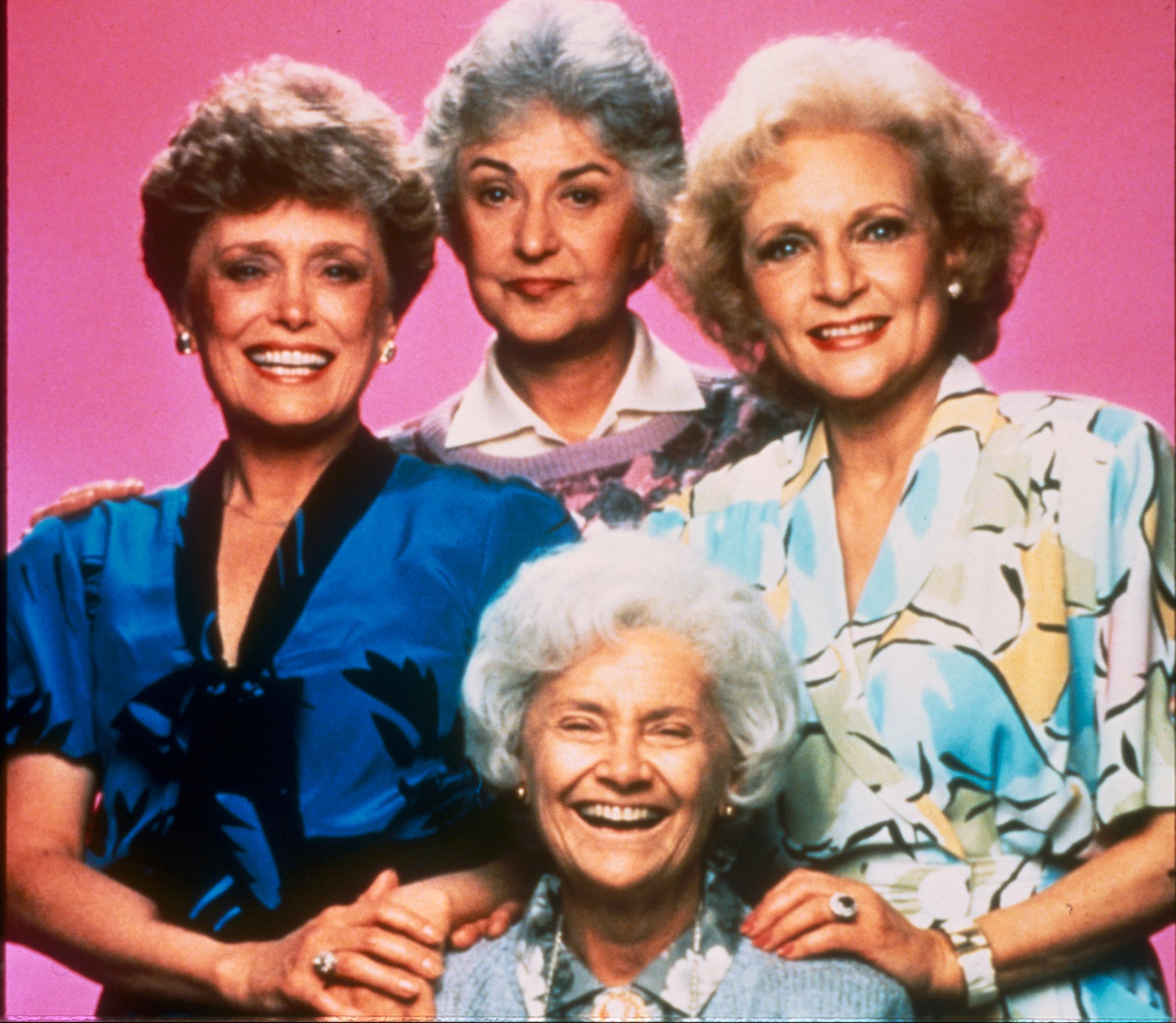 Golden Girls starring Bea Arthur, Betty White, Rue McClanahan and Estelle Getty.
