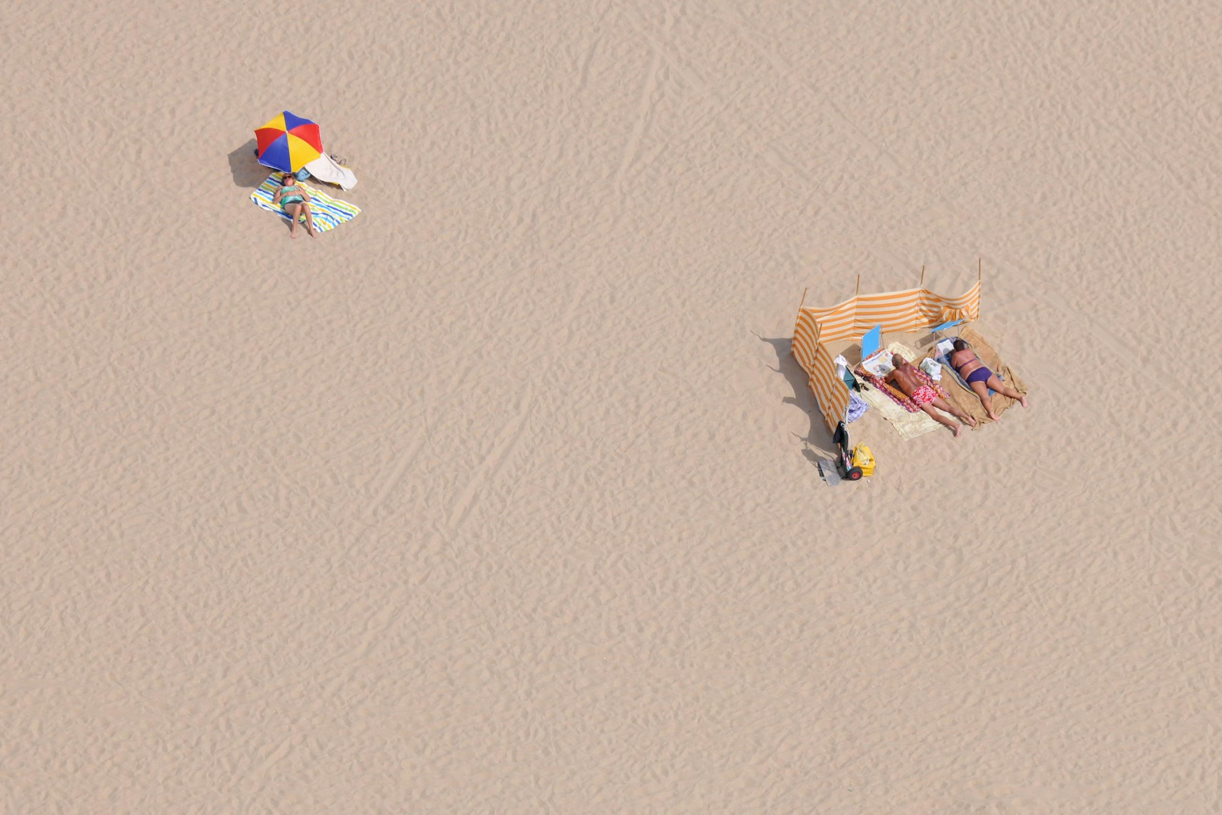 Sunbathers from Above