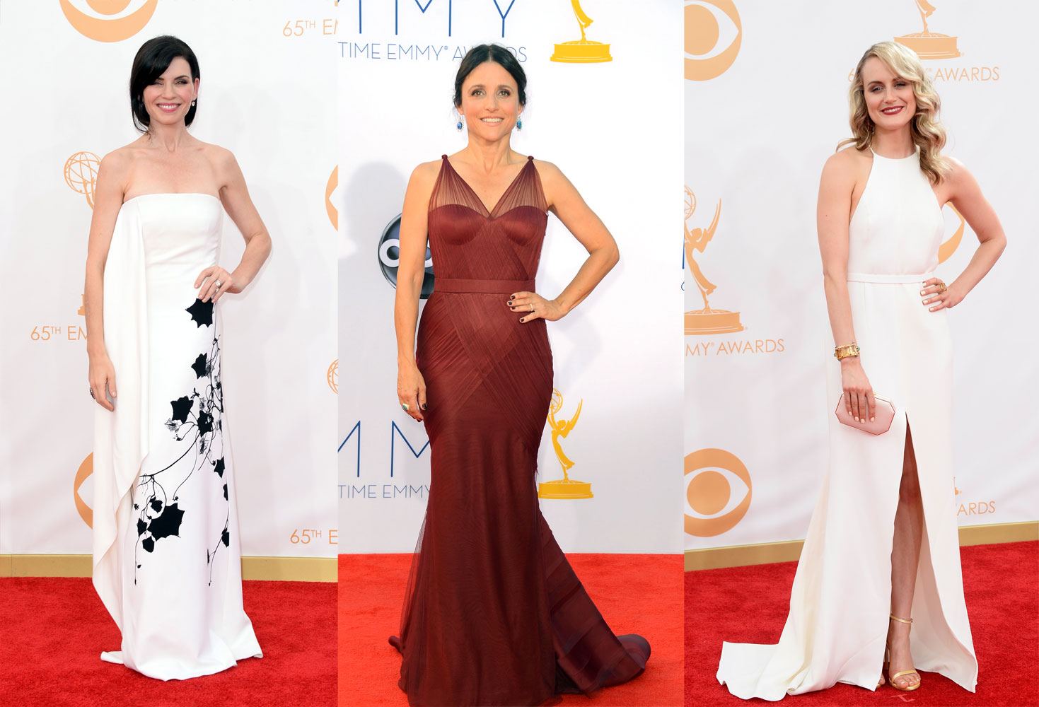 (L-R) Juliana Margulies, Julia Louis-Dreyfus and Taylor Schilling (Getty Images (3))