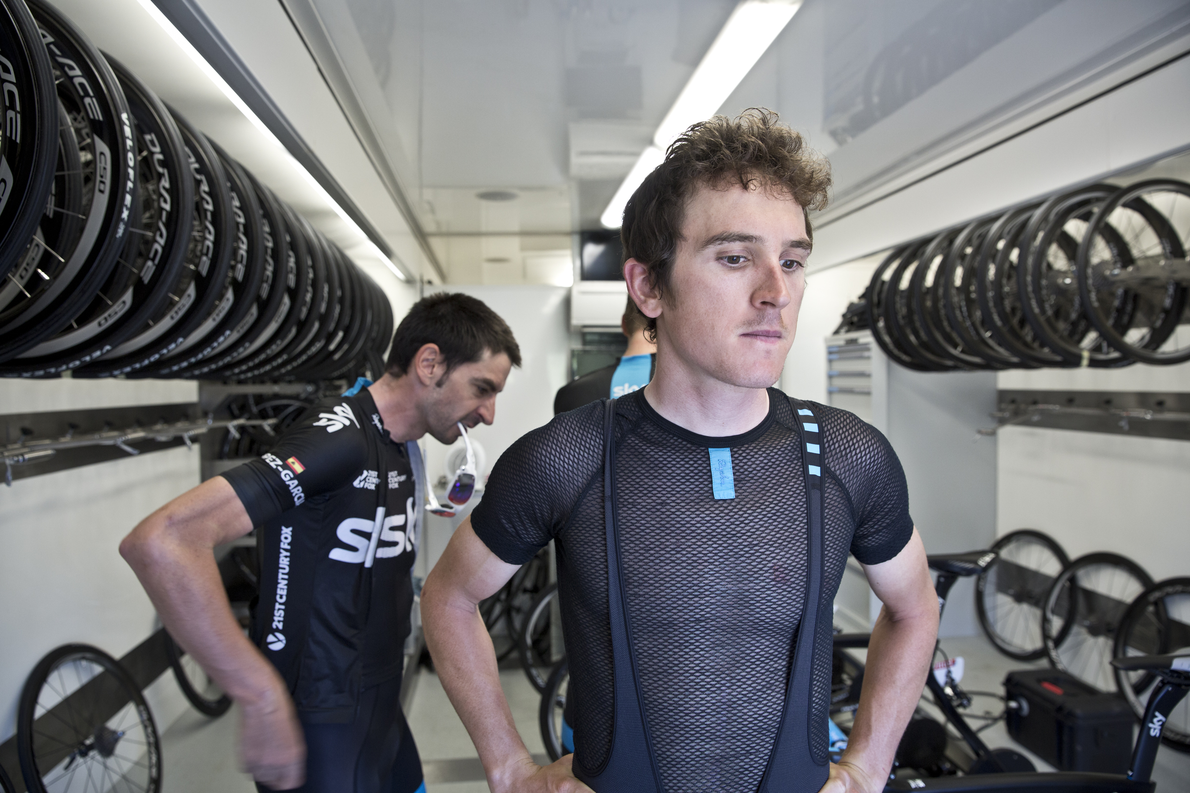Geraint Thomas of Team SKY on a rest day on July 15, 2014 in Besancon, France. (Photo by Scott Mitchell/teamsky.com via Getty Images)