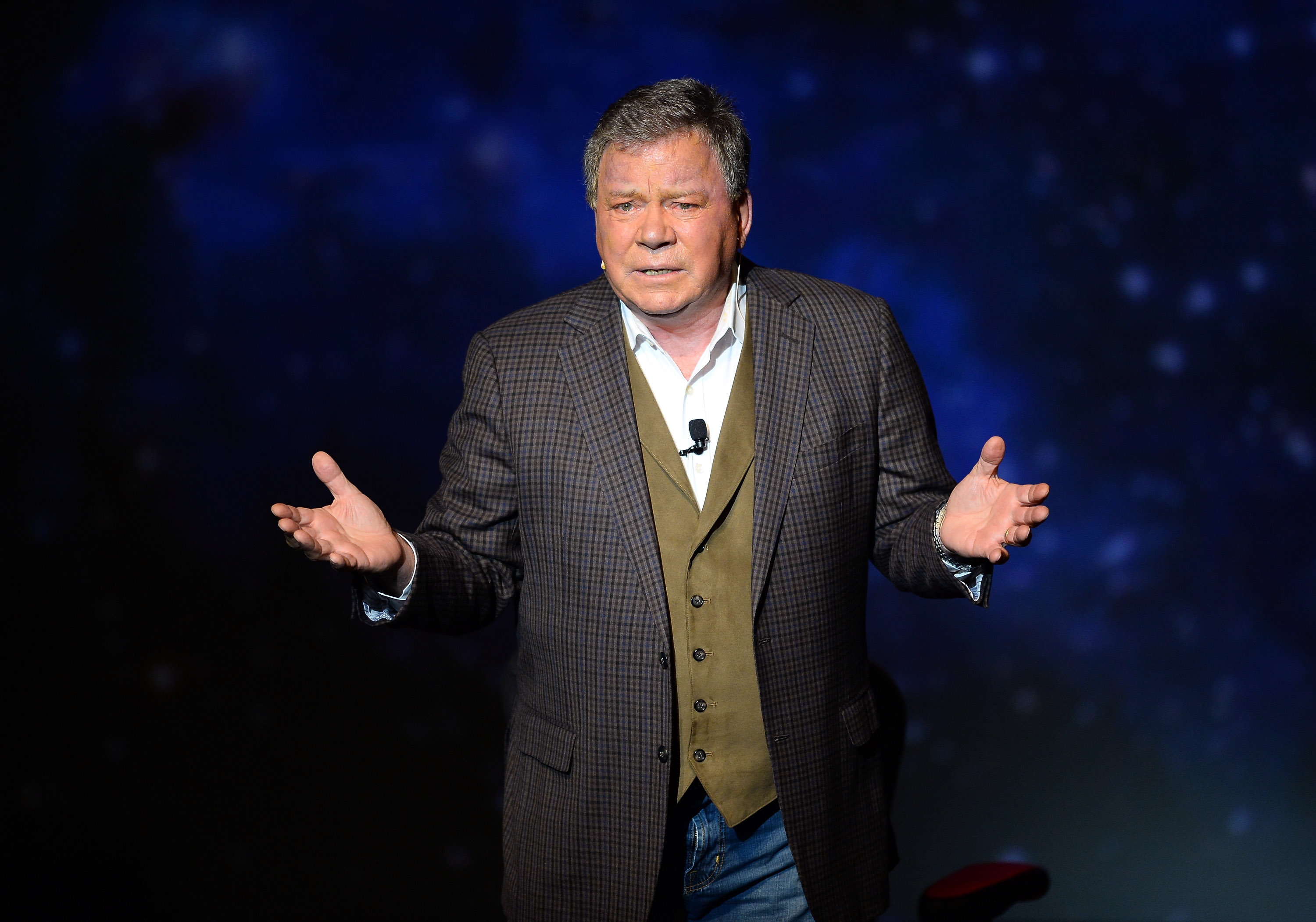 William Shatner performs during his one-man show, "Shatner's World: We Just Live In It," in Las Vegas, Nevada. (Ethan Miller&mdash;Getty Images)
