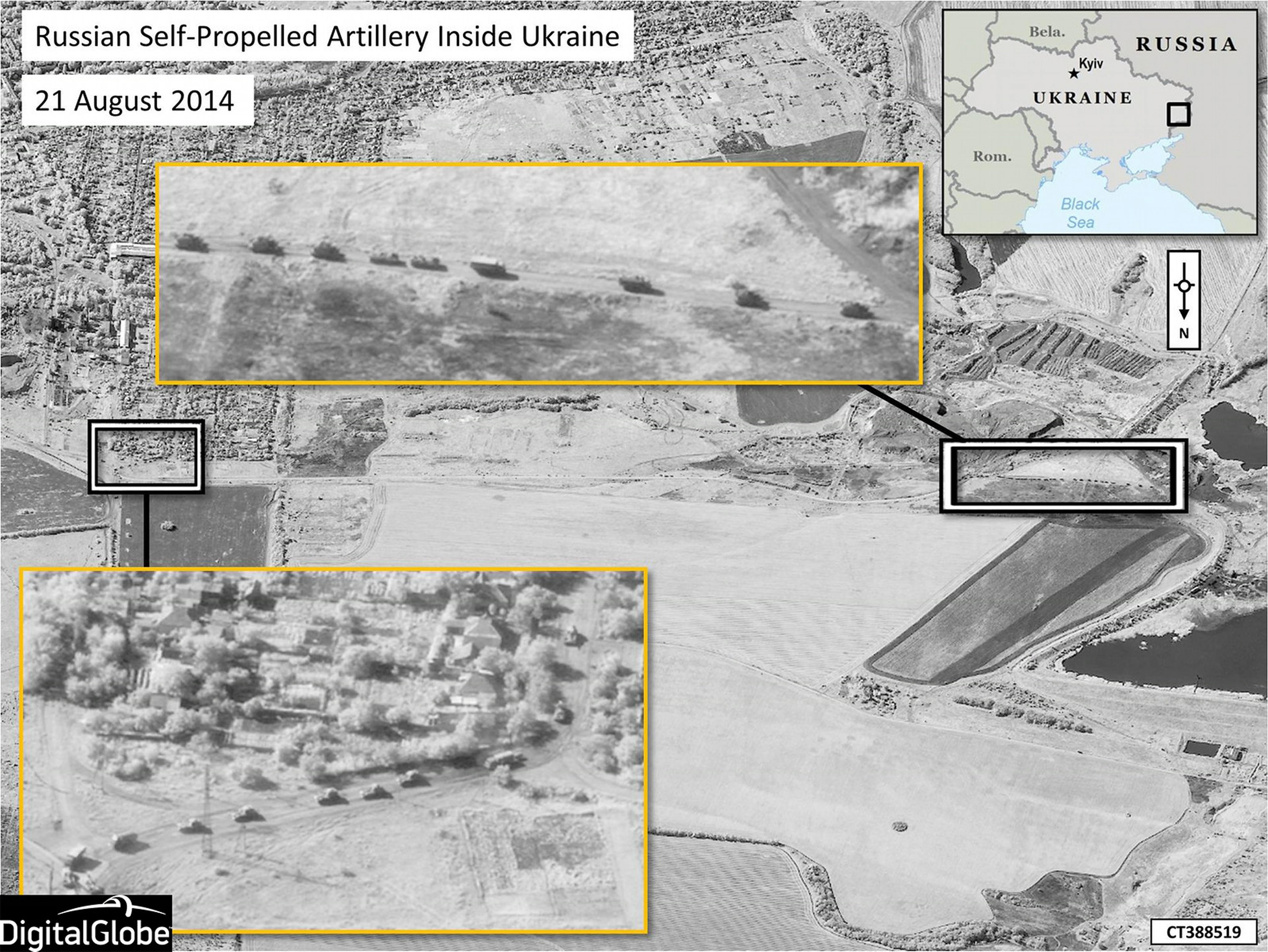 NATO releases satellite imagery that they say shows Russian combat troops inside Ukraine