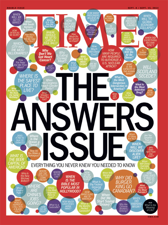 The Answer Issue Time Magazine International-Asia Cover
