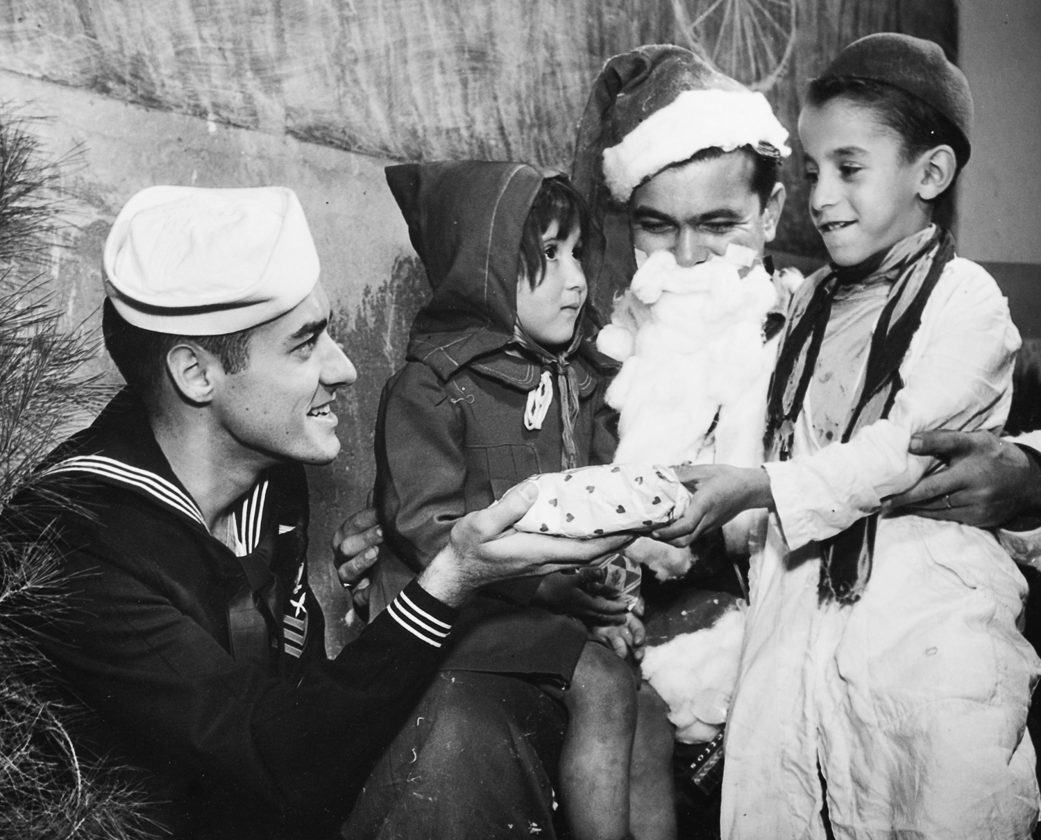 Christmas gifts from USCGC Duane sailors for children of France.