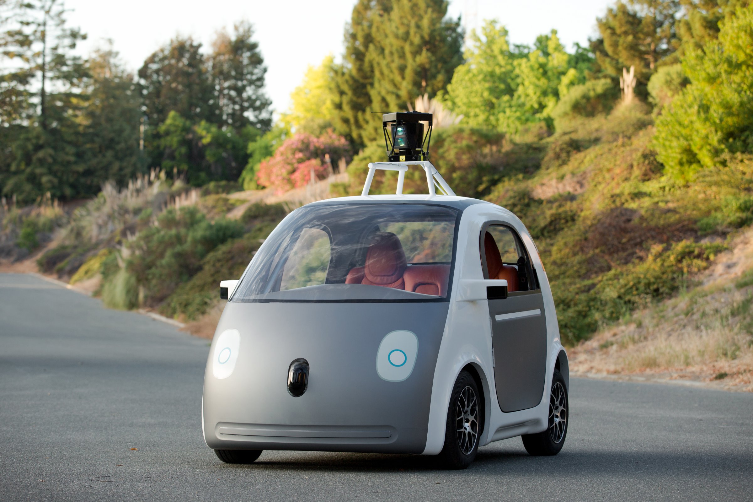 Vehicle prototype photo of Google's self-driving car.