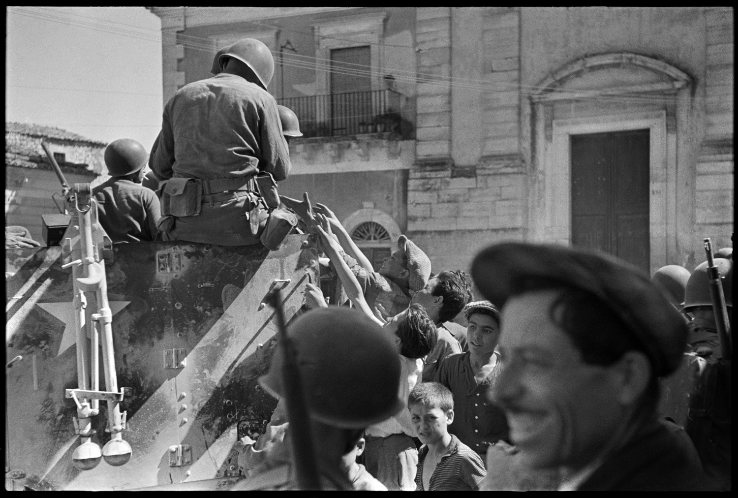 Crowd in Palermo, Sicily 1943.
