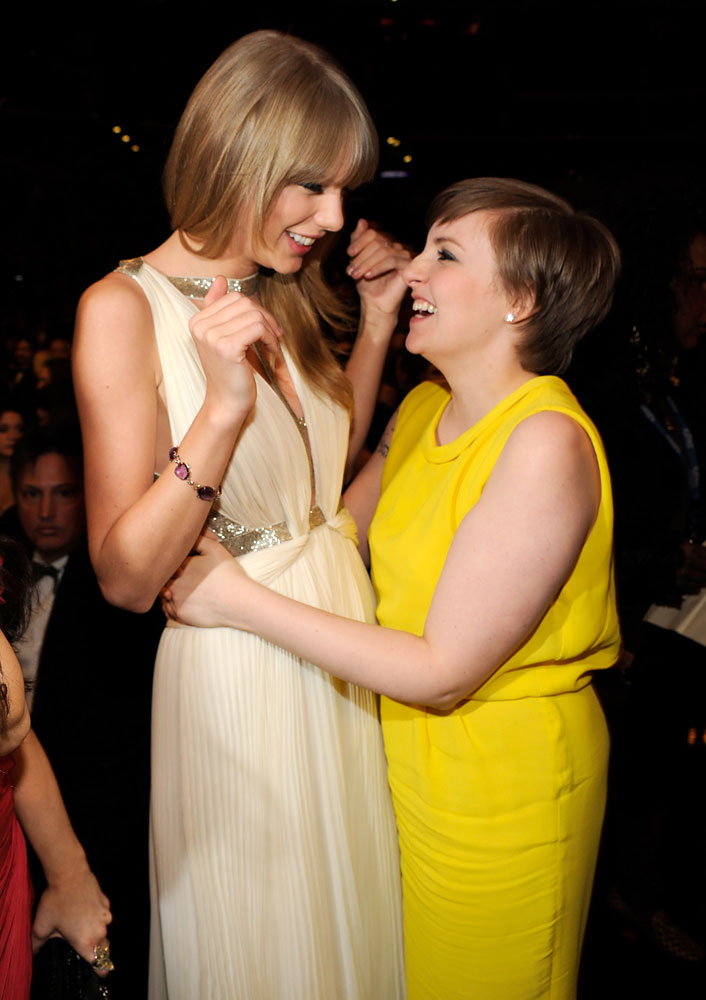Taylor Swift and Lena Dunham at the 55th Annual GRAMMY Awards on Feb. 10, 2013 in Los Angeles. (Kevin Mazur—WireImage/Getty Images)