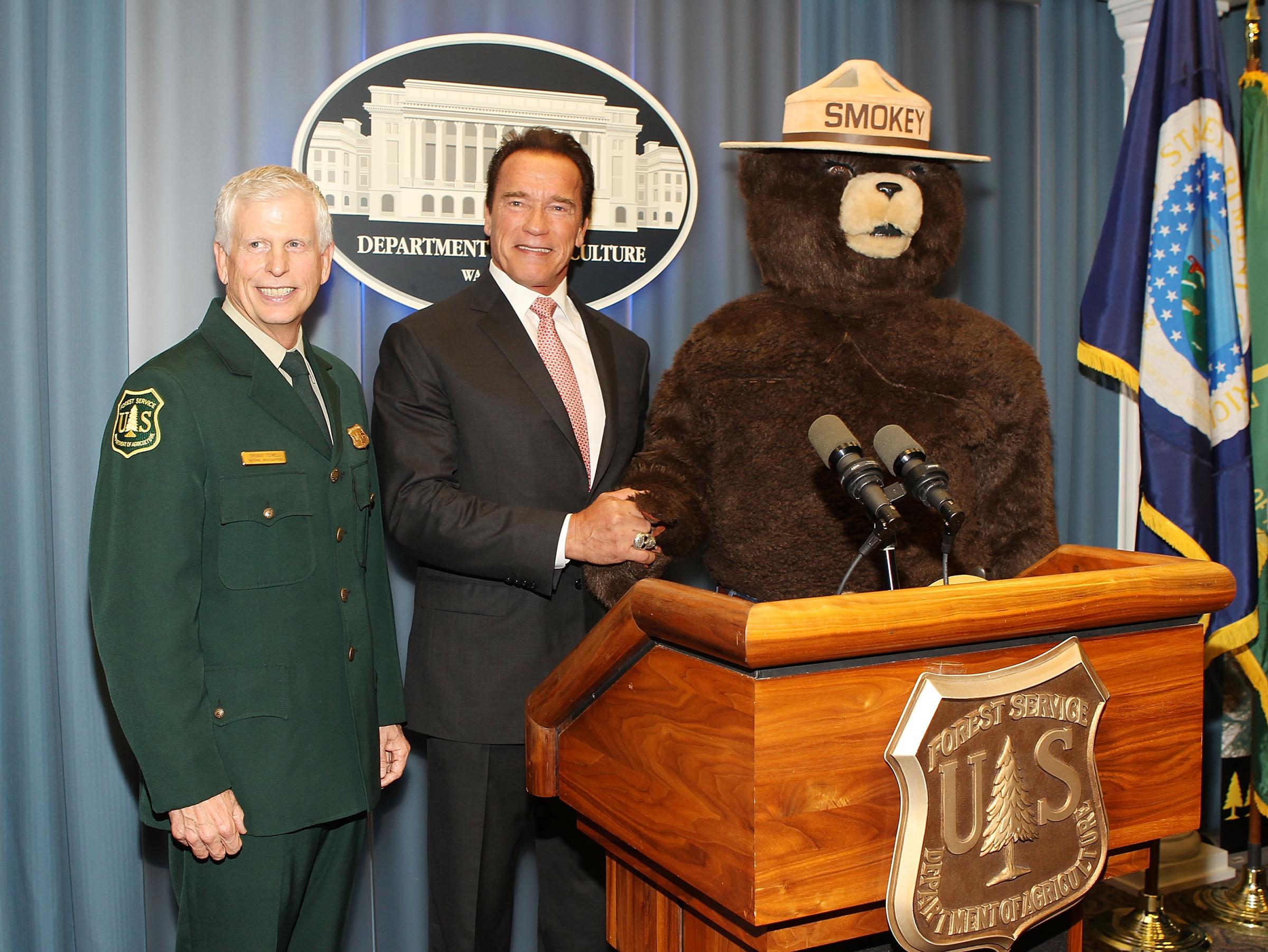 U.S. Forest Services Celebrates Honorary Forest Ranger Arnold Schwarzenegger During Ceremony