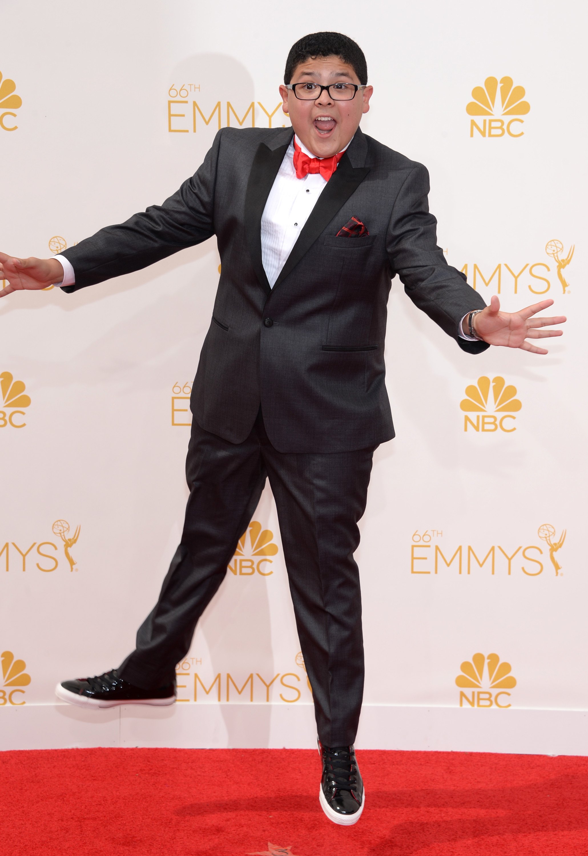 Rico Rodriguez arrives at the 66th Primetime Emmy Awards at the Nokia Theatre L.A. Live on Monday, Aug. 25, 2014, in Los Angeles.
