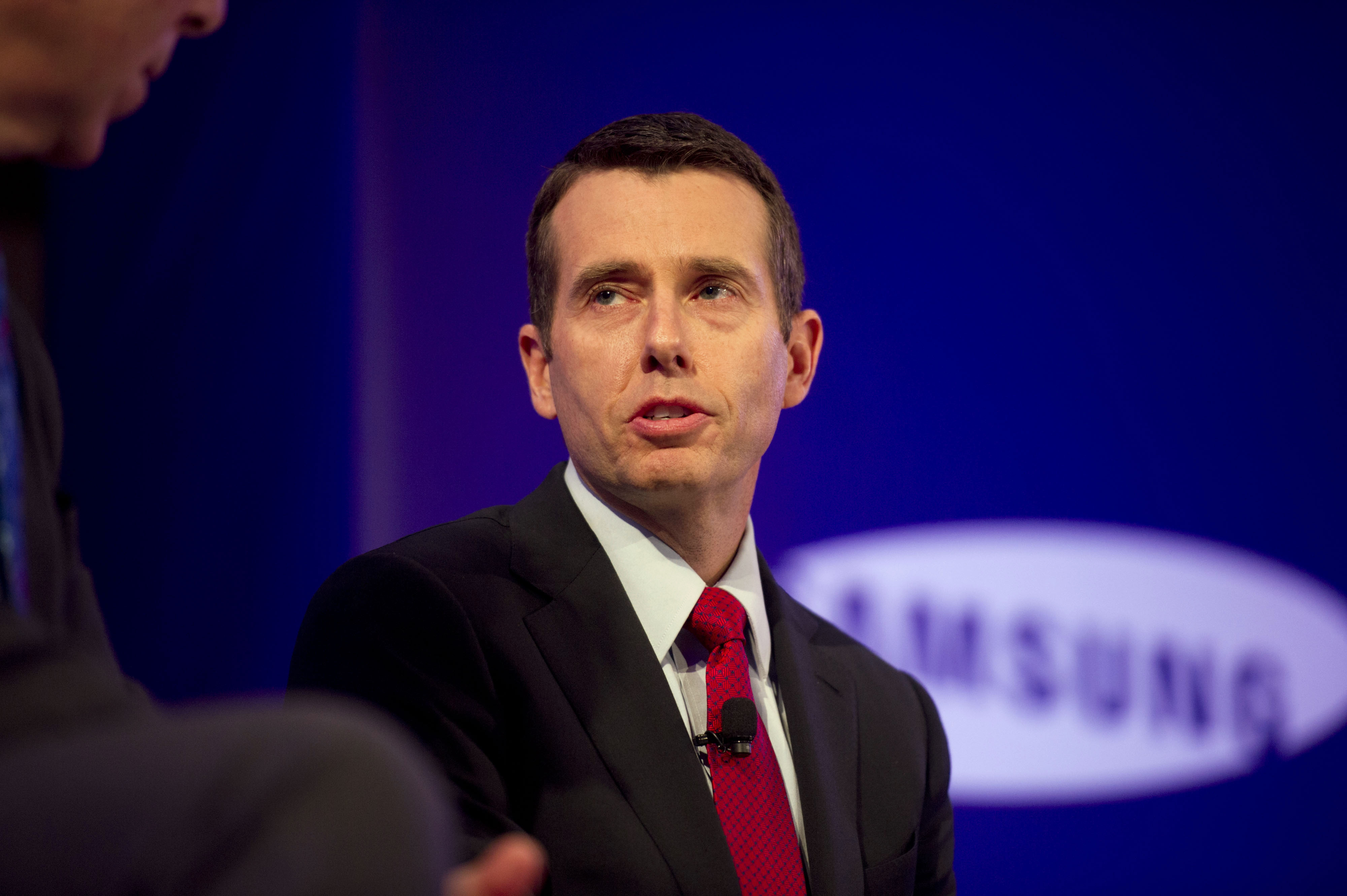 David Plouffe, former senior adviser to U.S. President Barack Obama and Bloomberg News analyst, speaks at the Bloomberg Year Ahead: 2014 conference in Chicago, Illinois, U.S., on Nov. 20, 2013. (Bloomberg—Bloomberg /Getty Images)