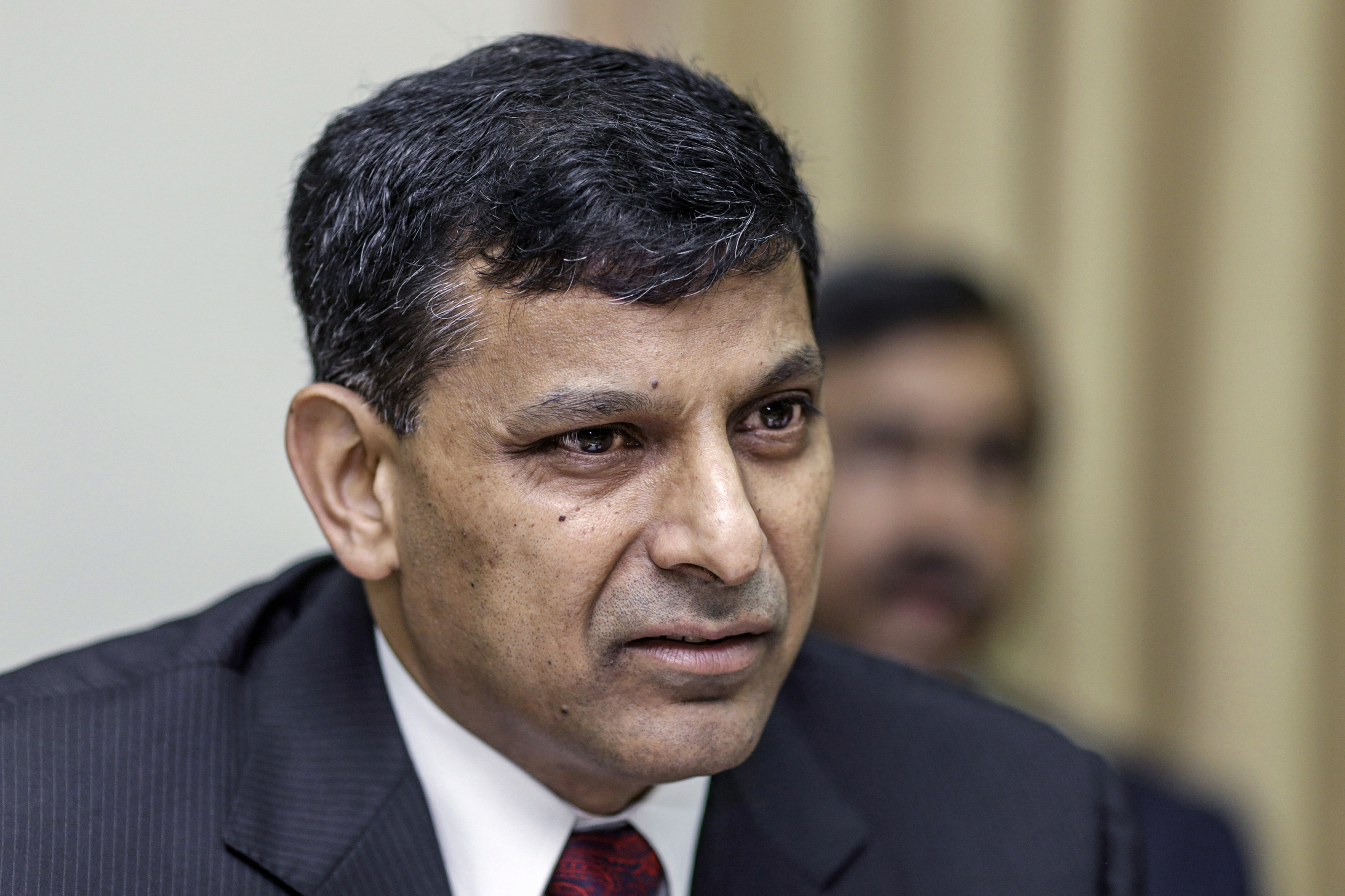 Raghuram Rajan, governor of the Reserve Bank of India, speaks during a news conference at the central bank's headquarters in Mumbai on August 5, 2014 (Bloomberg/Getty Images)