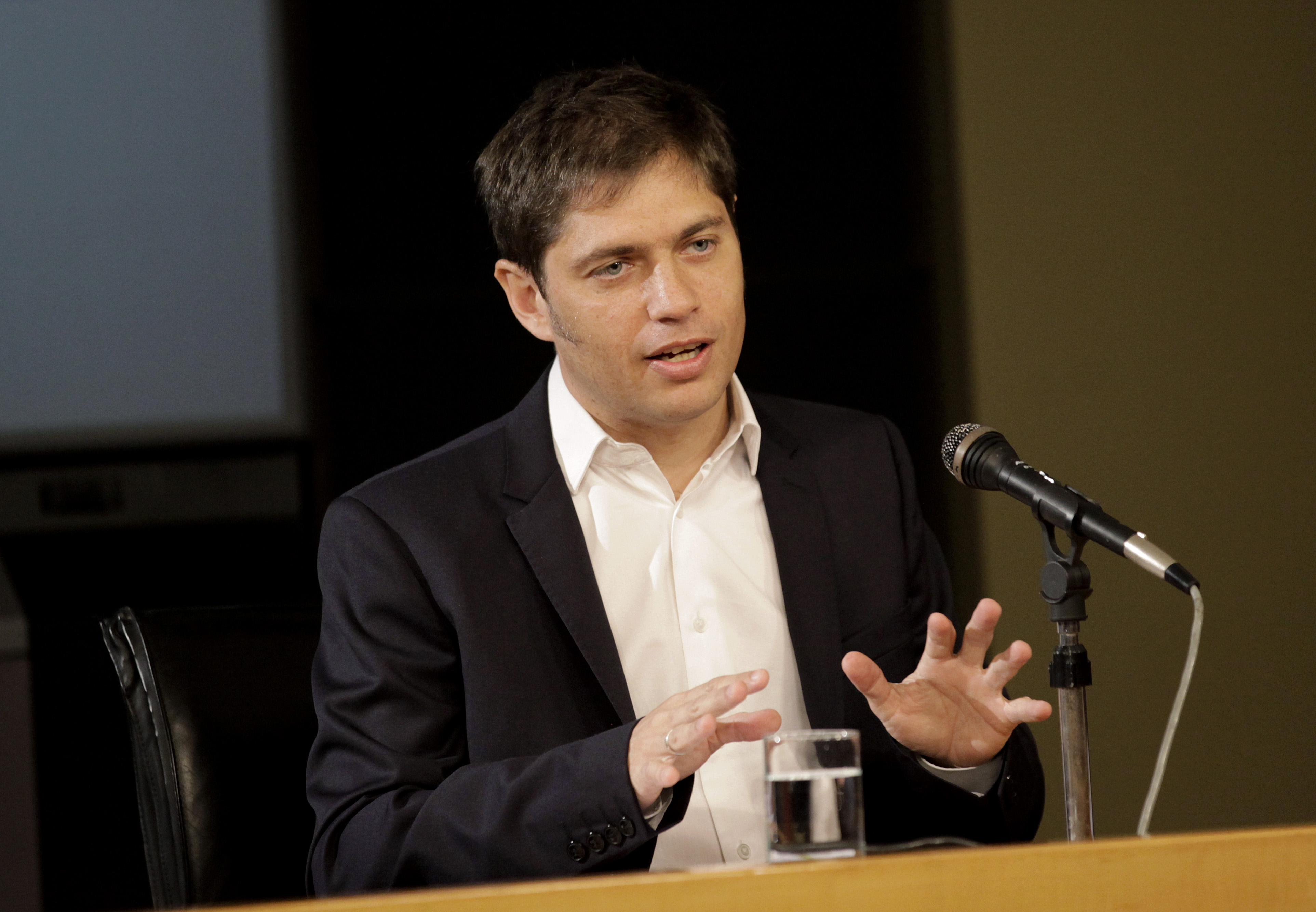 Axel Kicillof, economy minister for Argentina, speaks during a news conference in Buenos Aires, Argentina, on Wednesday, Aug. 20, 2014. (Bloomberg&mdash;Bloomberg via Getty Images)