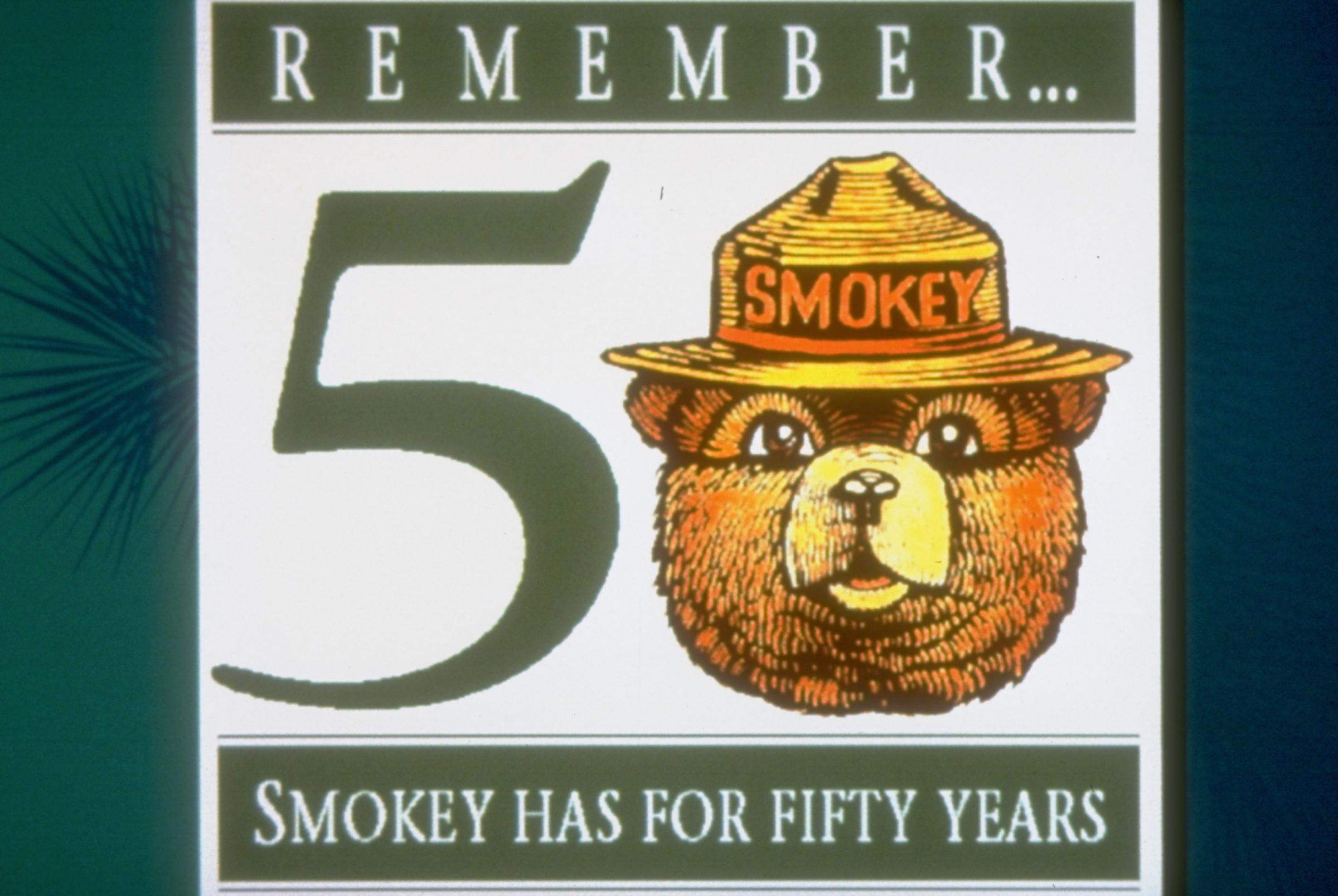 Poster of Smokey the Bear w. caption rea