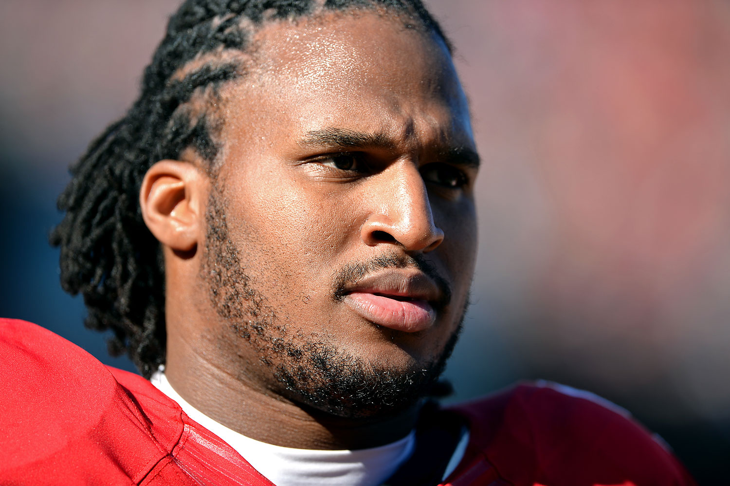 San Francisco 49ers defensive lineman Ray McDonald during an NFL football game against the St. Louis Rams on Dec. 1, 2013, in San Francisco. (Greg Trott—AP)