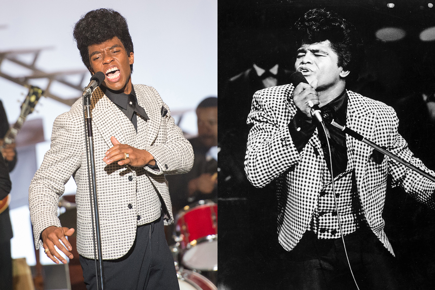 Chadwick Boseman plays James Brown in Get On Up.