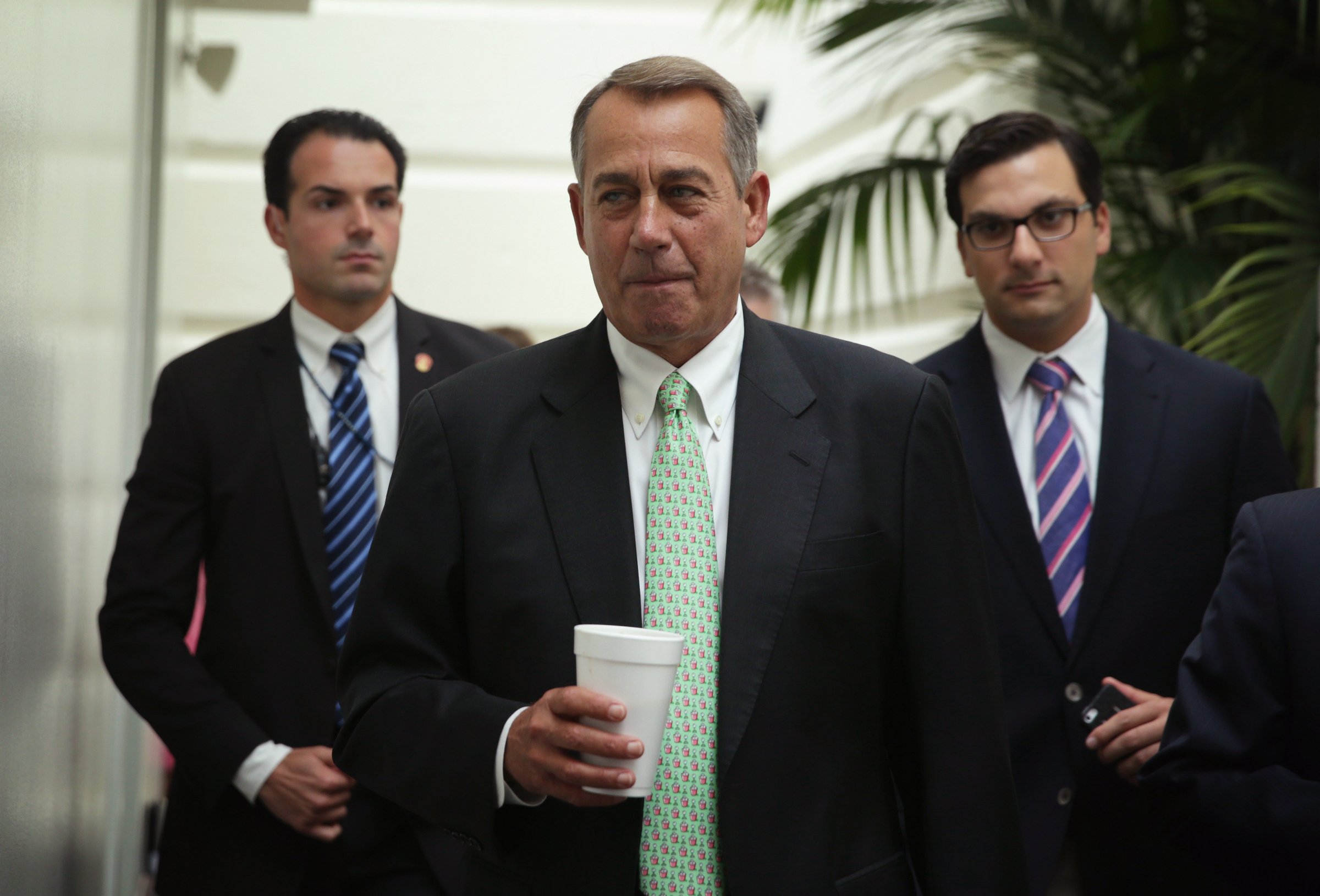 Nothing doing—ever: House Speaker John Boehner, after meeting with his stalled caucus on border legislation