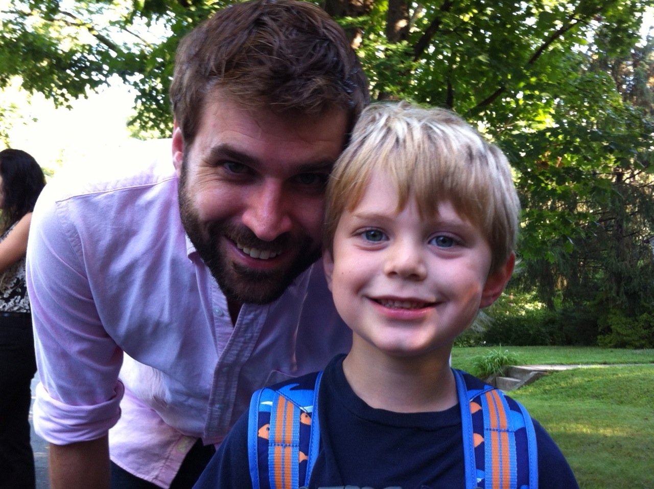 The author with his son Jack. (Courtesy Timothy Denevi)