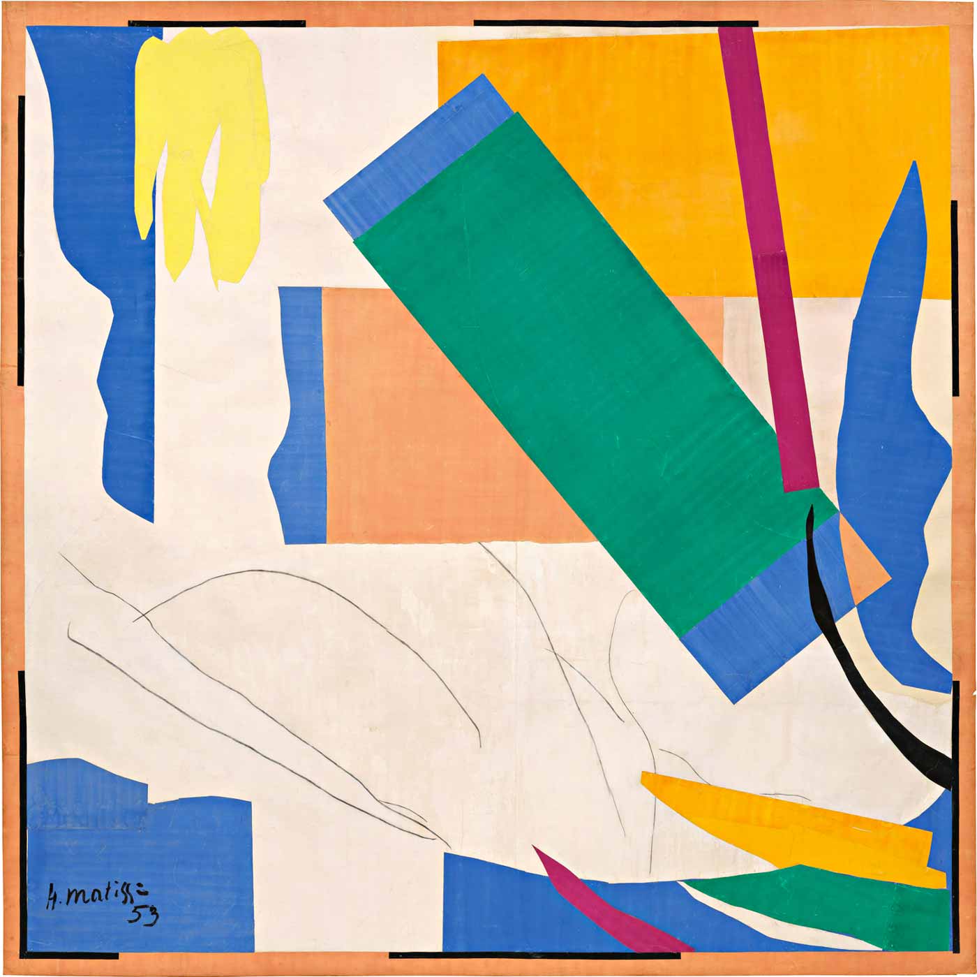 Memory of Oceania,
                      1952–53 (Memory of Oceania, Summer 1952–Early 1953: Henri Matisse—The Museum of Modern Art, Mrs. Simon Guggenheim Fund, © 2014 Succession H. Matisse, Artists Rights Society)