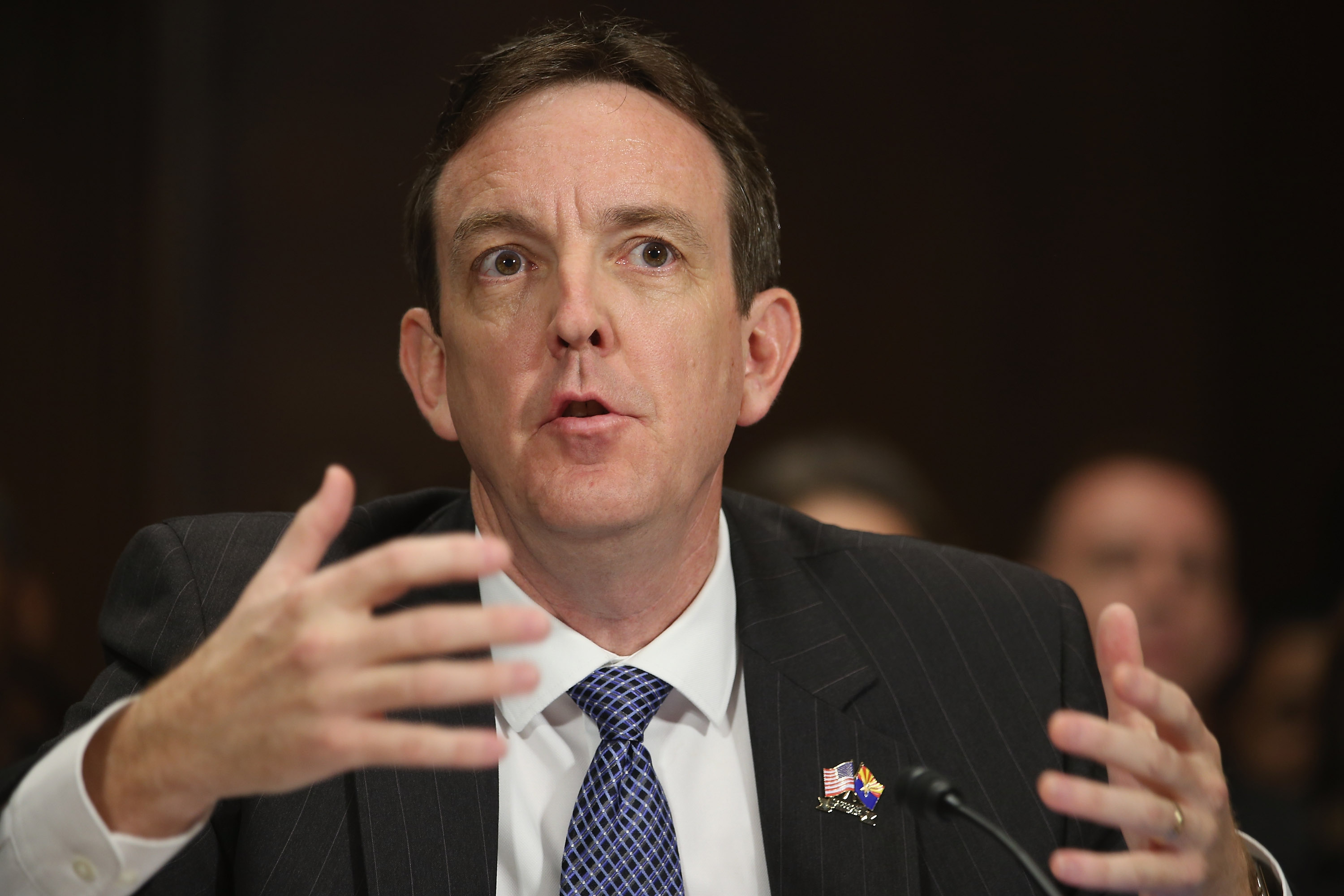 Arizona Secretary of State Ken Bennett testifies before the Senate Judiciary Committee about voter rights at the Dirksen Senate Office Building on Capitol Hill December 19, 2012 in Washington, D.C. (Chip Somodevilla—Getty Images)