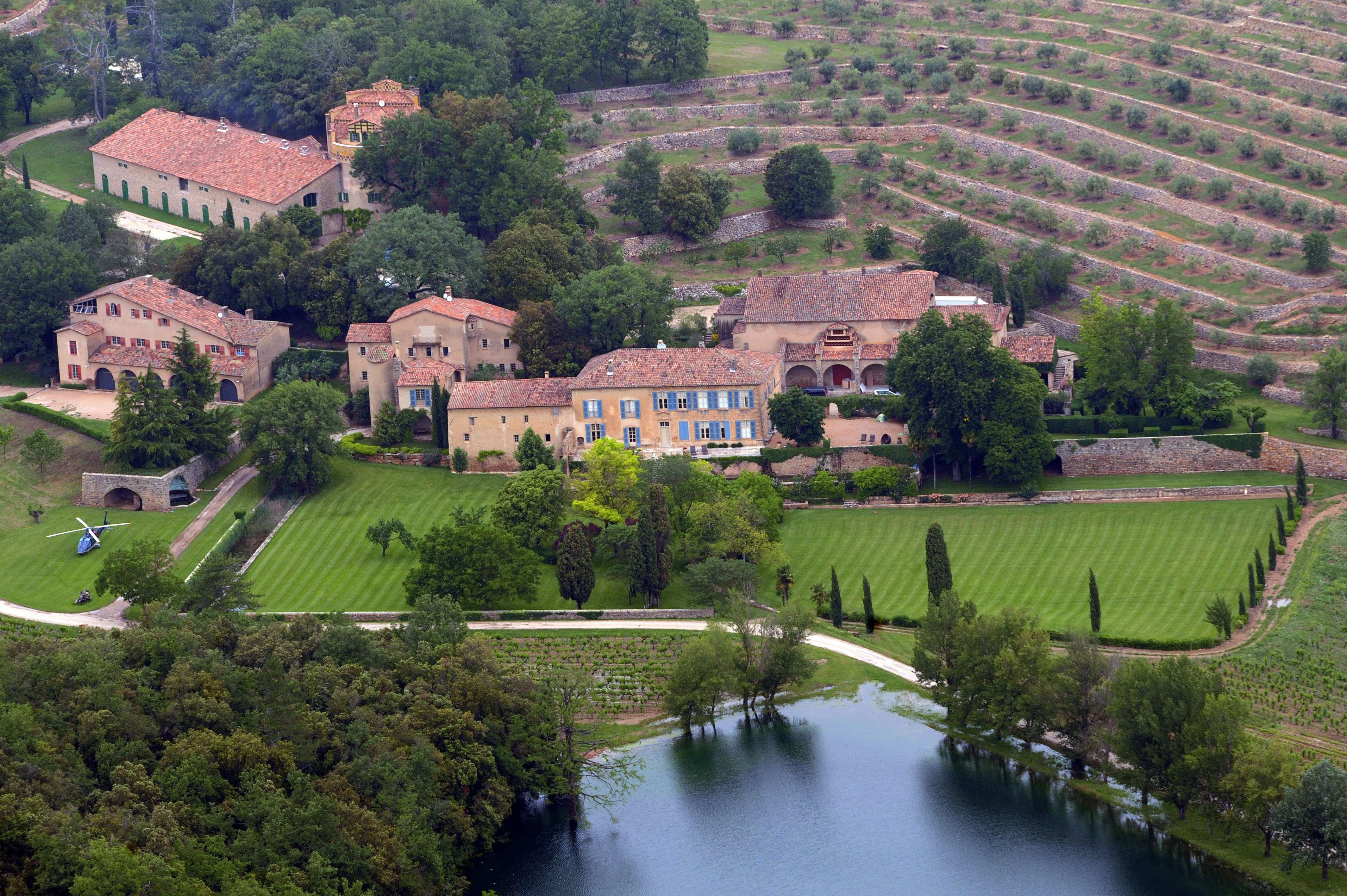 The Ch&acirc;teau Miraval, a vineyard estate owned by U.S. actors Brad Pitt and Angelina Jolie in Le Val, southeastern France, on May 31, 2008 (Michel Gangne—AFP/Getty Images)