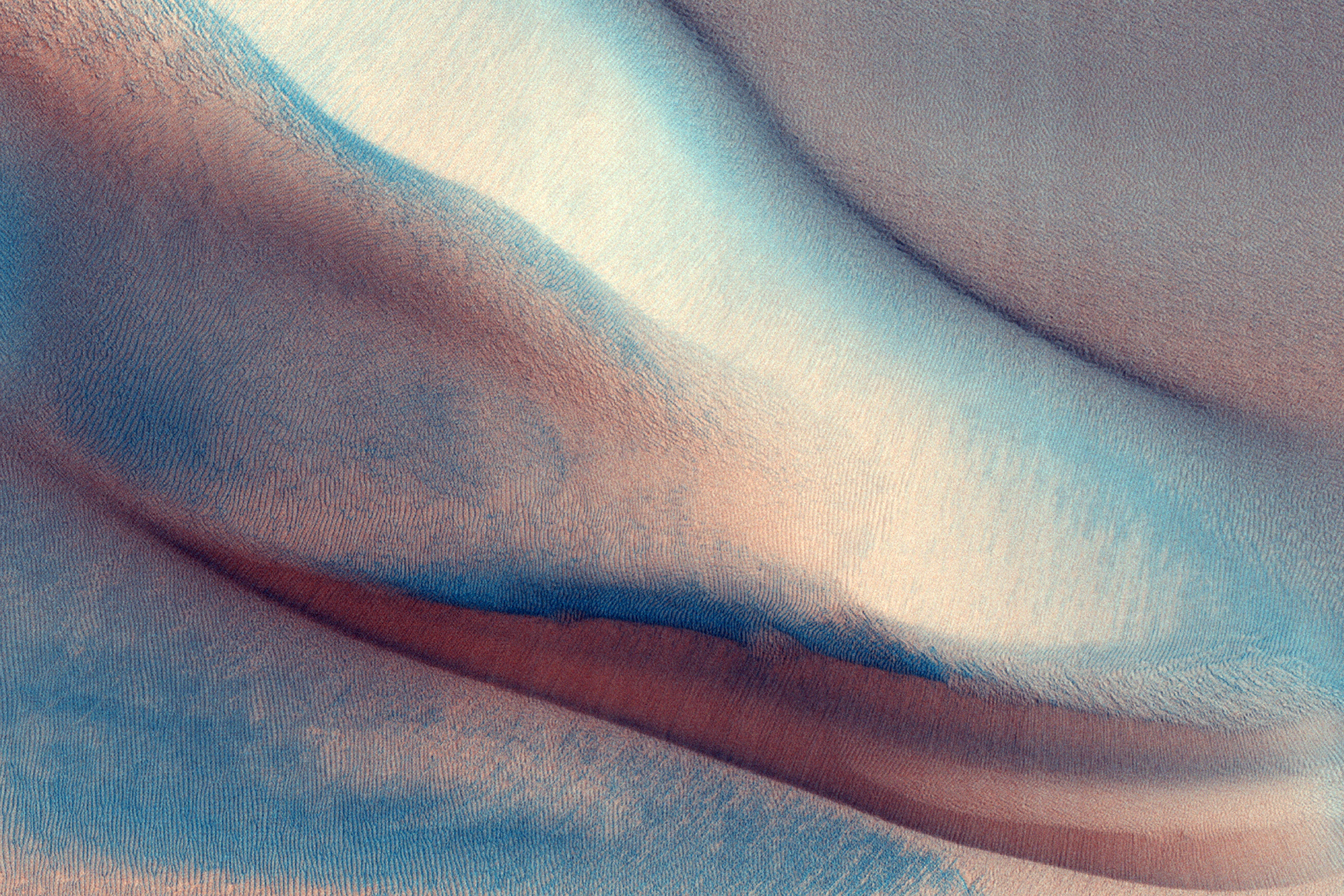 Sand dunes are among the most widespread aeolian features present on Mars. Their spatial distribution and morphology, sensitive to subtle shifts in wind circulation patterns and wind strengths, can relate to patterns of erosion and deposition, and give clues to the sedimentary history of the surrounding terrain.