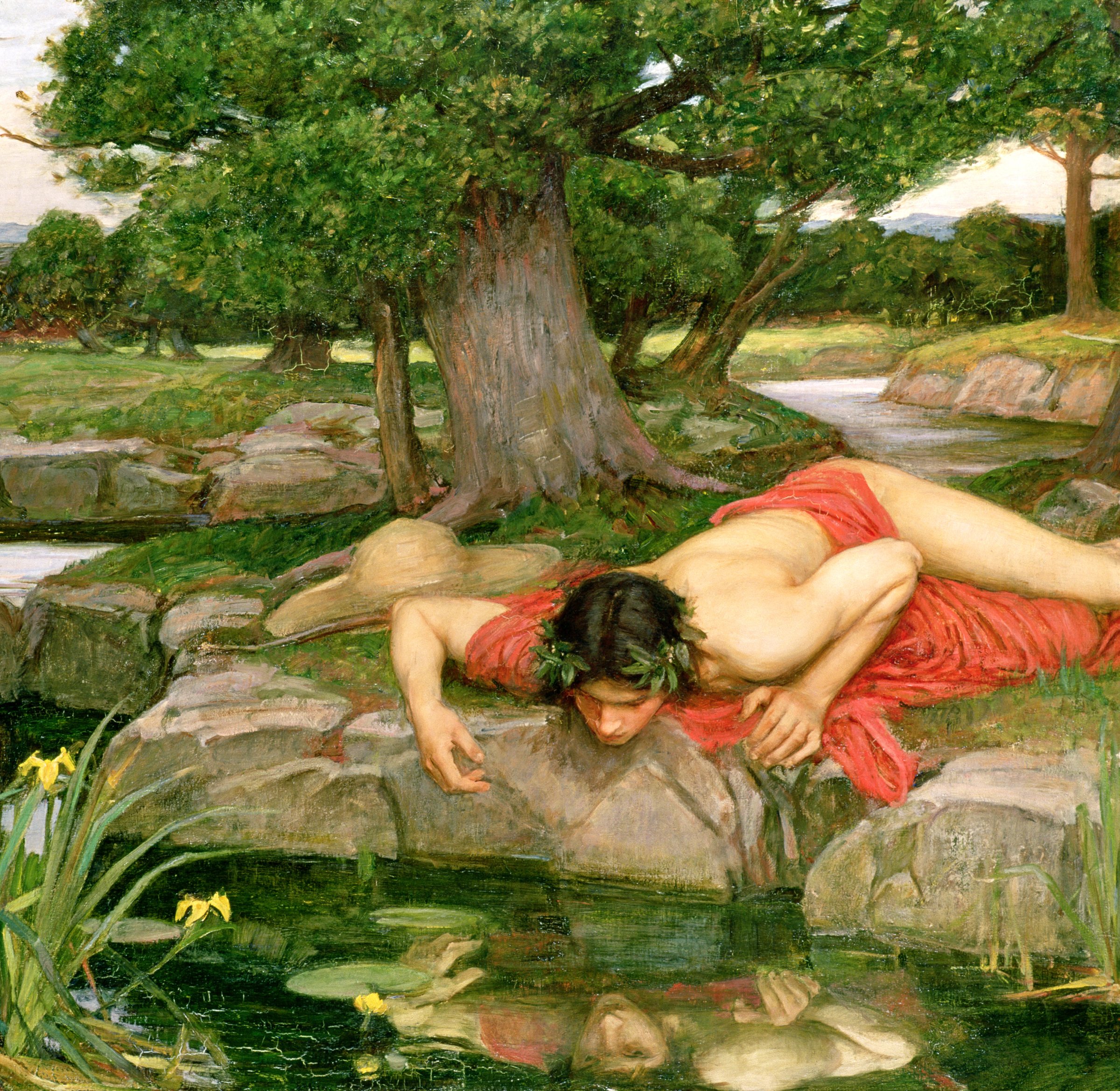 Like the view? The original Narcissus and his BFF