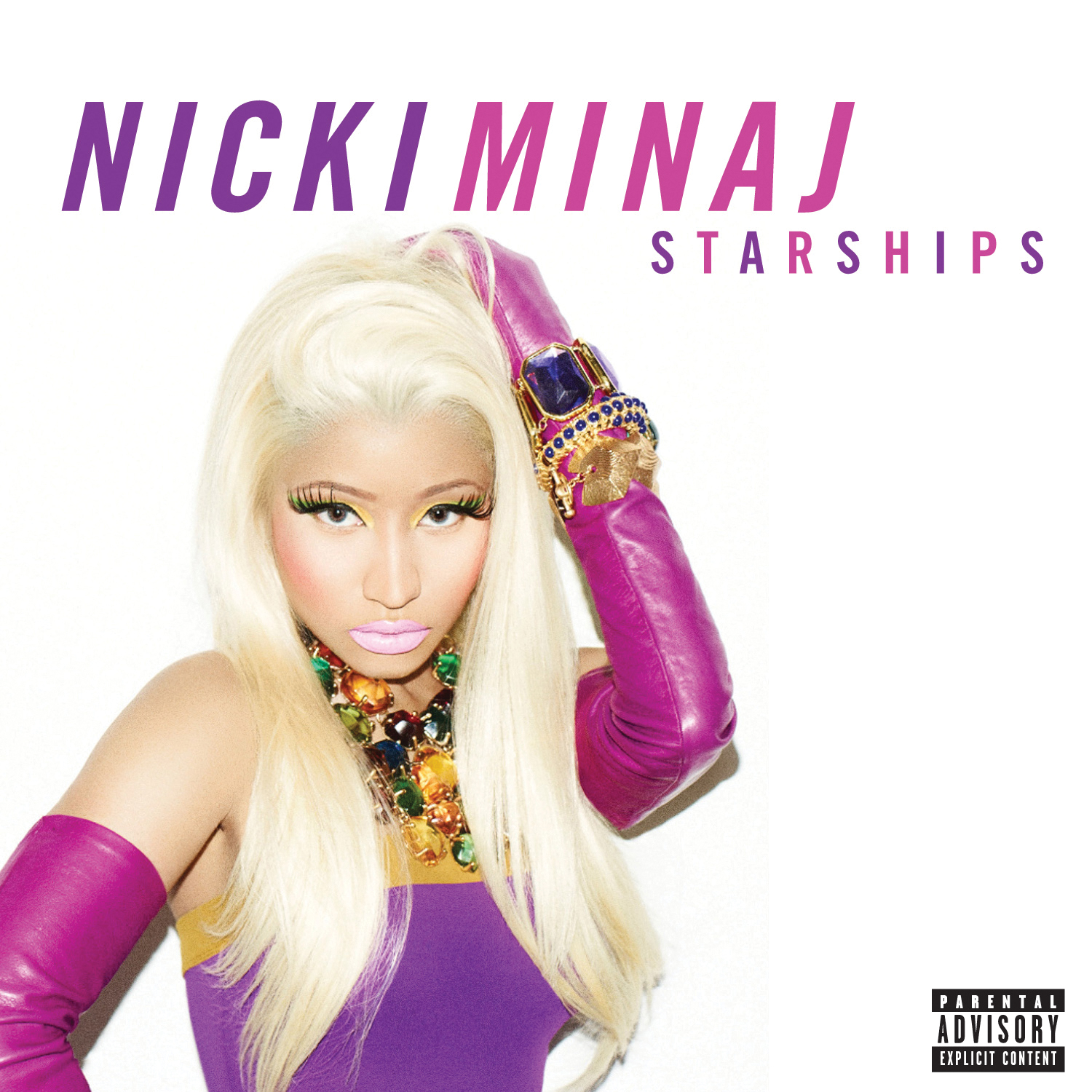 Nicki Minaj's art for her  Starships  single, released on February 14, 2012