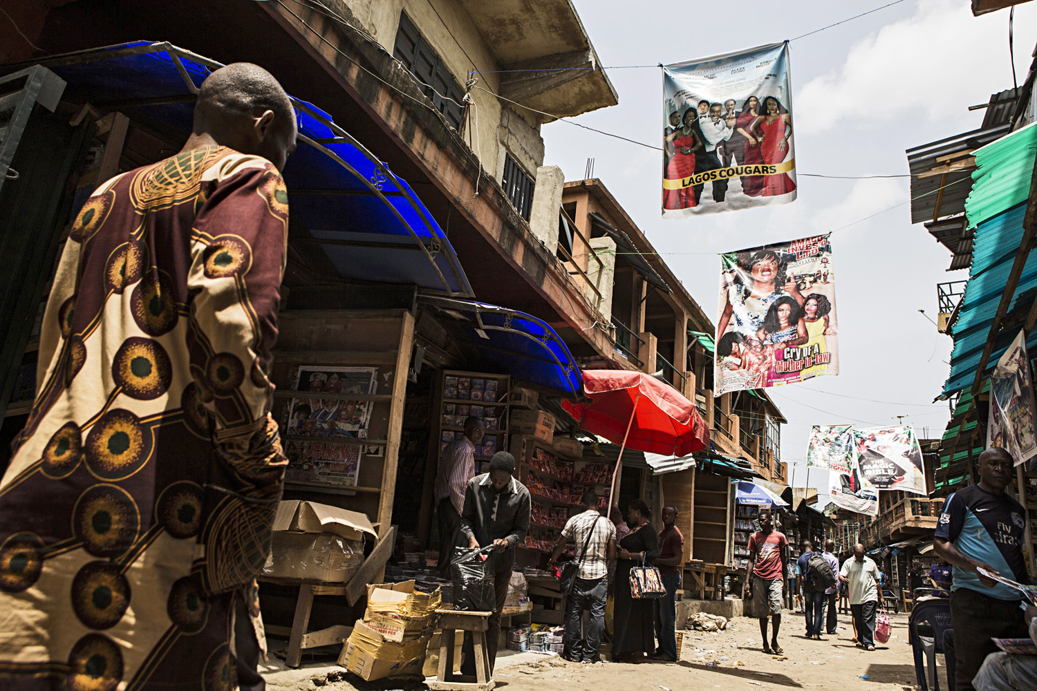 Alaba market in Lagos is Nigeria’s biggest hub for buying and selling movies (Glenna Gordon for TIME)