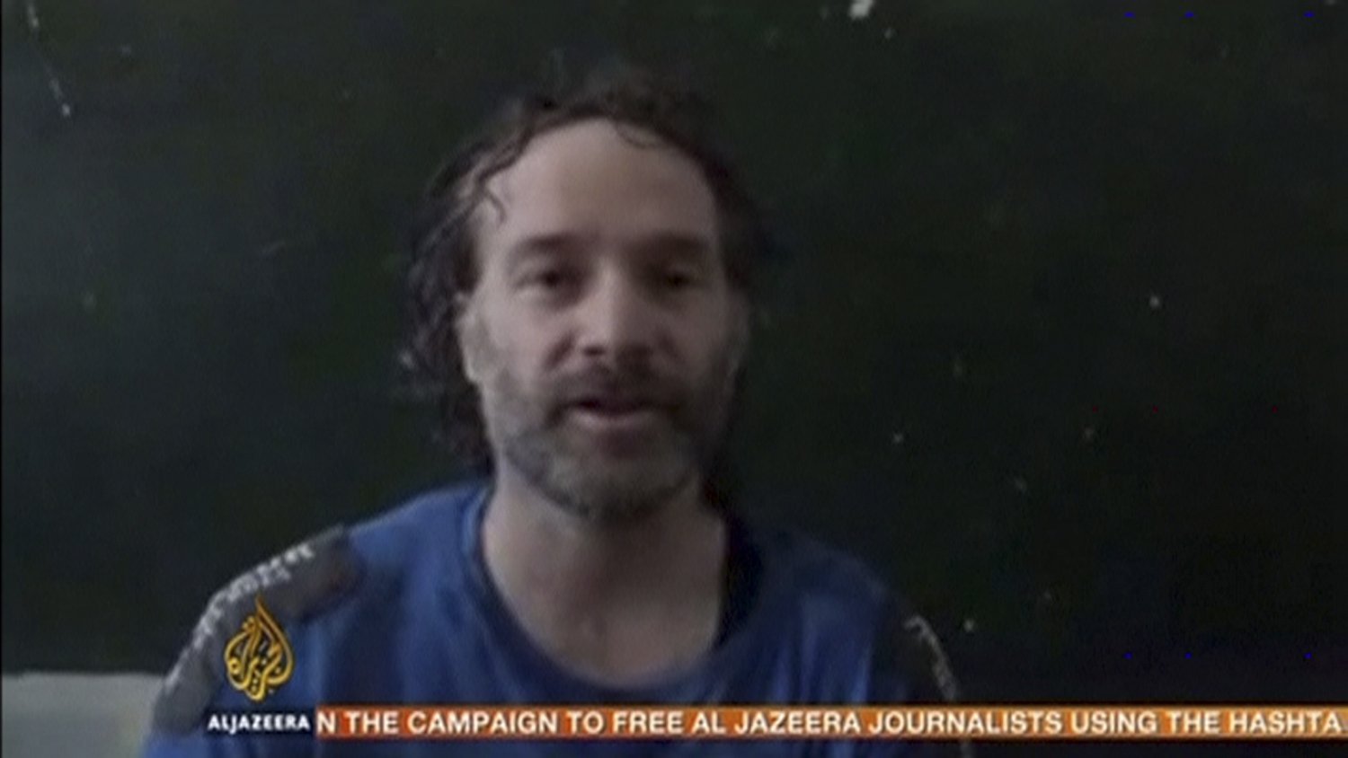 Still frame taken from video shows U.S. journalist Peter Theo Curtis, who has been freed by kidnappers in Syria
