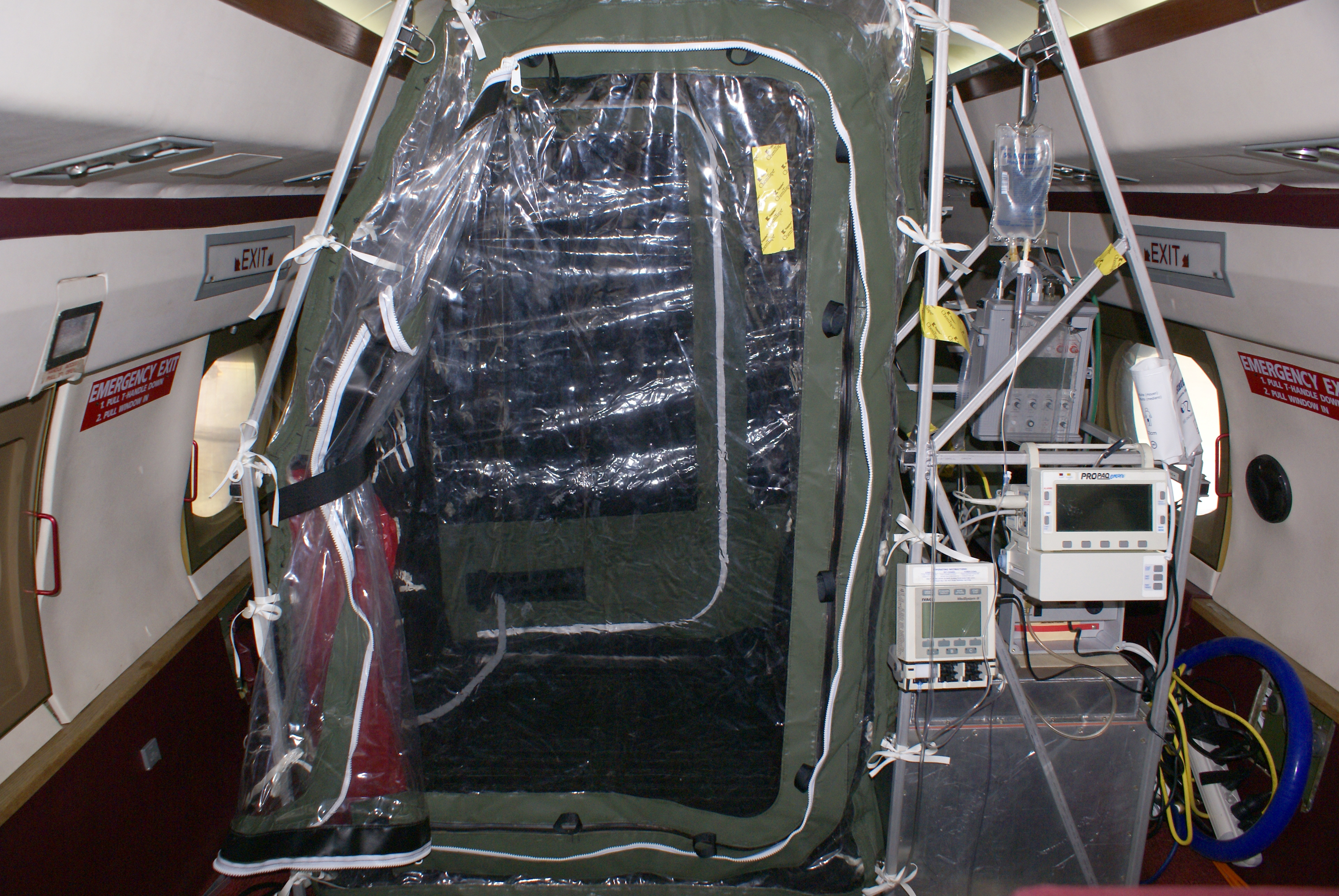 The Aeromedical Biological Containment System (ABCS), which houses the patients on their flight (photo courtesy of CDC)