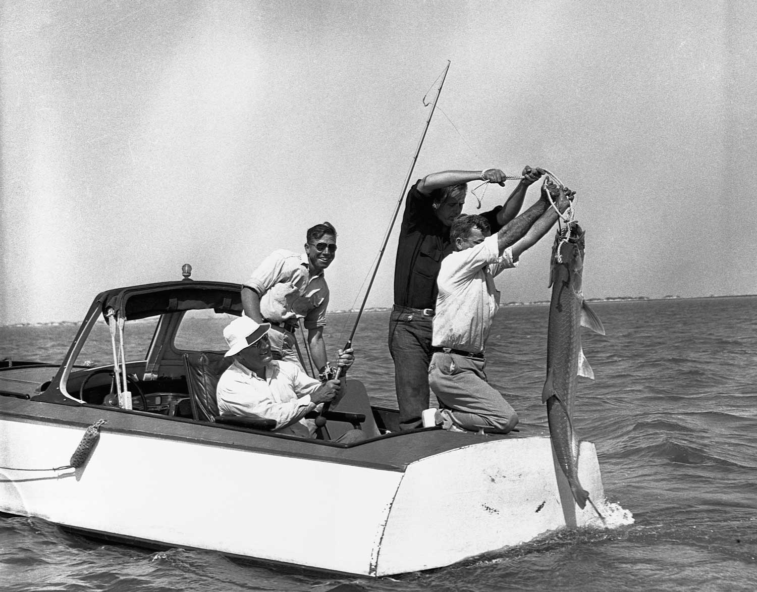 President Roosevelt Catching a Fish