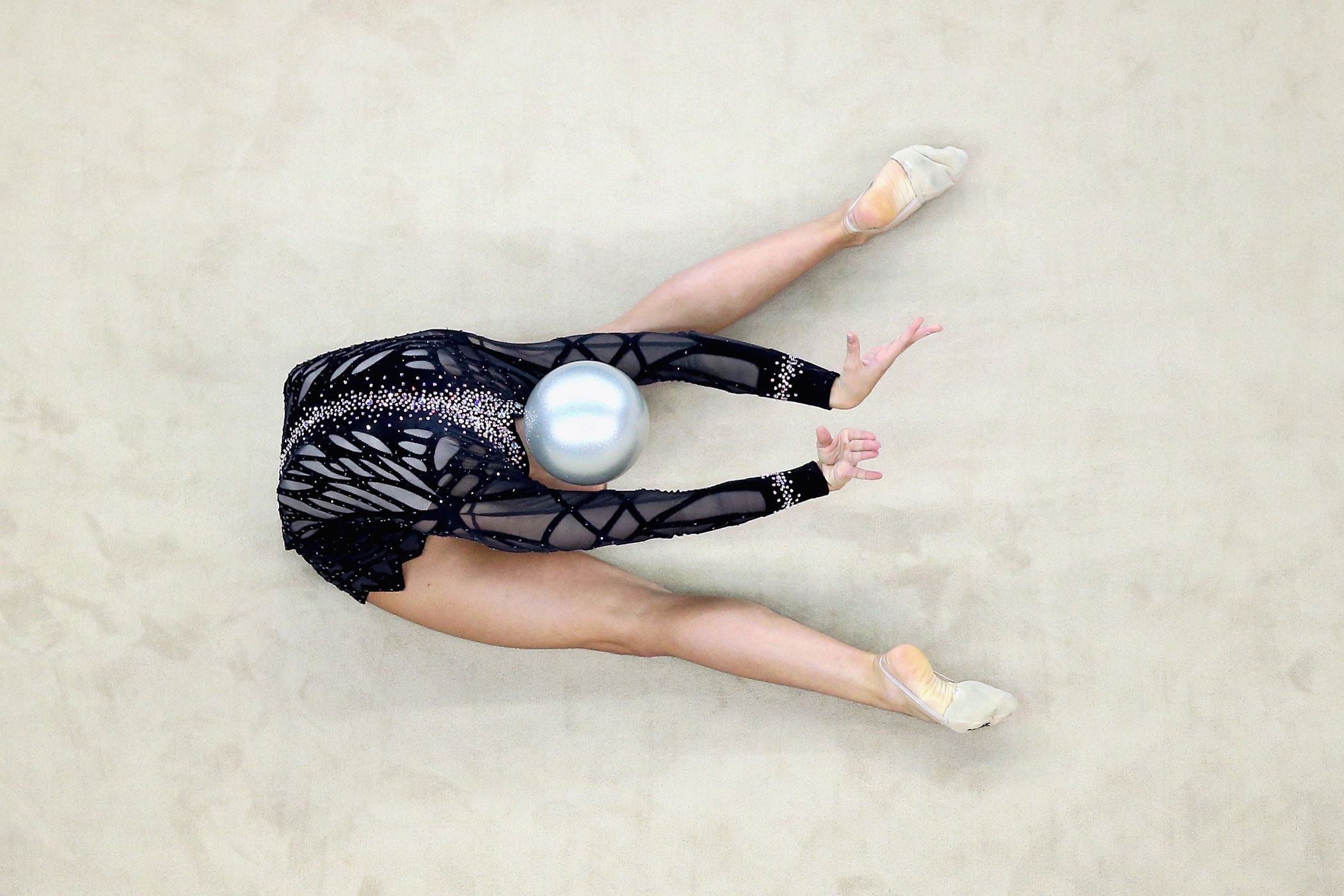 Shannon Gardiner of South Africa competes in Rhythmic Gymnastics Individual All-Around Qualification on day ten of the Nanjing 2014 Summer Youth Olympic Games at Nanjing OSC Gymnasium on Aug. 26, 2014 in Nanjing.